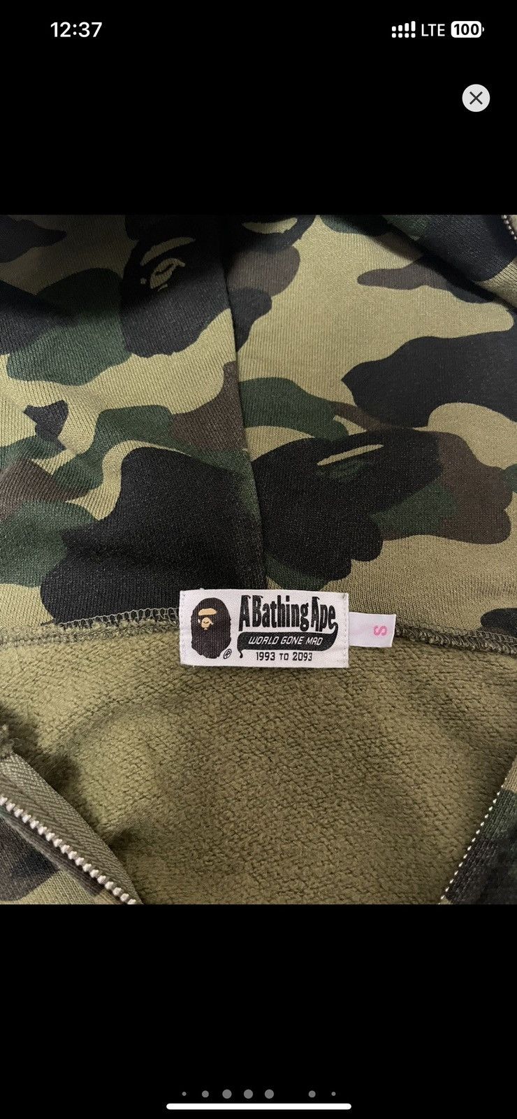 Bape Bape x The Simpsons Sleeve Logo Green Camo Full Zip Hoodie Size US S / EU 44-46 / 1 - 7 Thumbnail