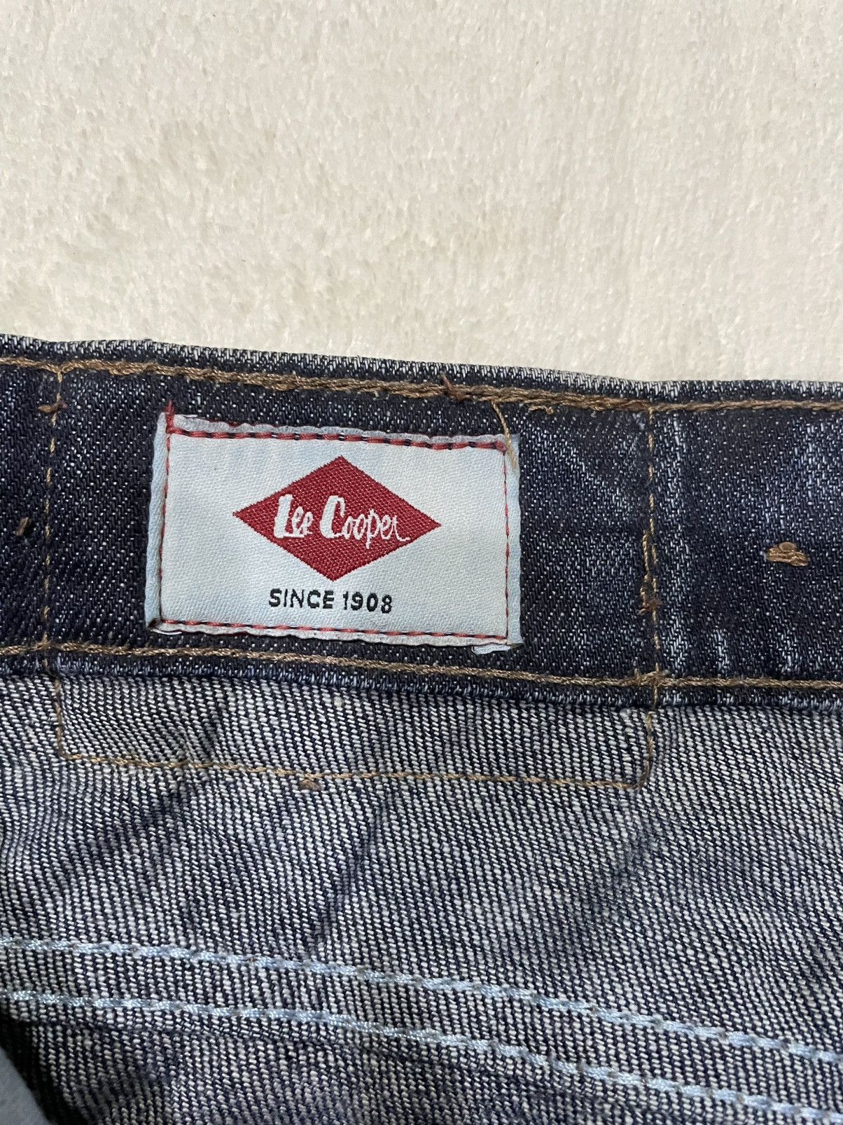 Lee Vintage Lee Cooper Straight Cut Distress Faded Dark Blue Size US 30 / EU 46 - 11 Thumbnail
