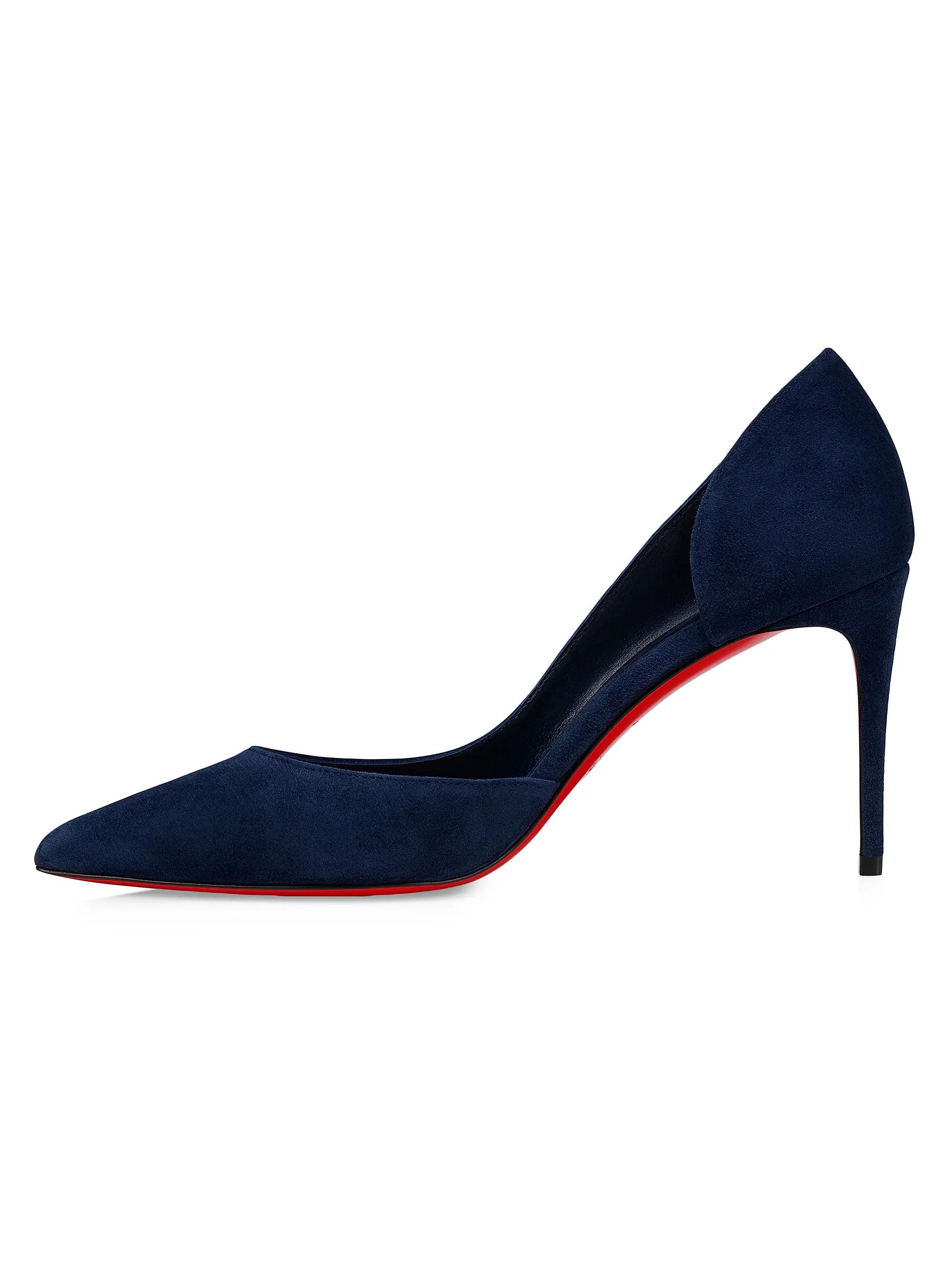 Christian Louboutin os11x0126 Iriza Veau Velours 85mm Pumps in Blue Size US 7 / IT 37 - 4 Thumbnail