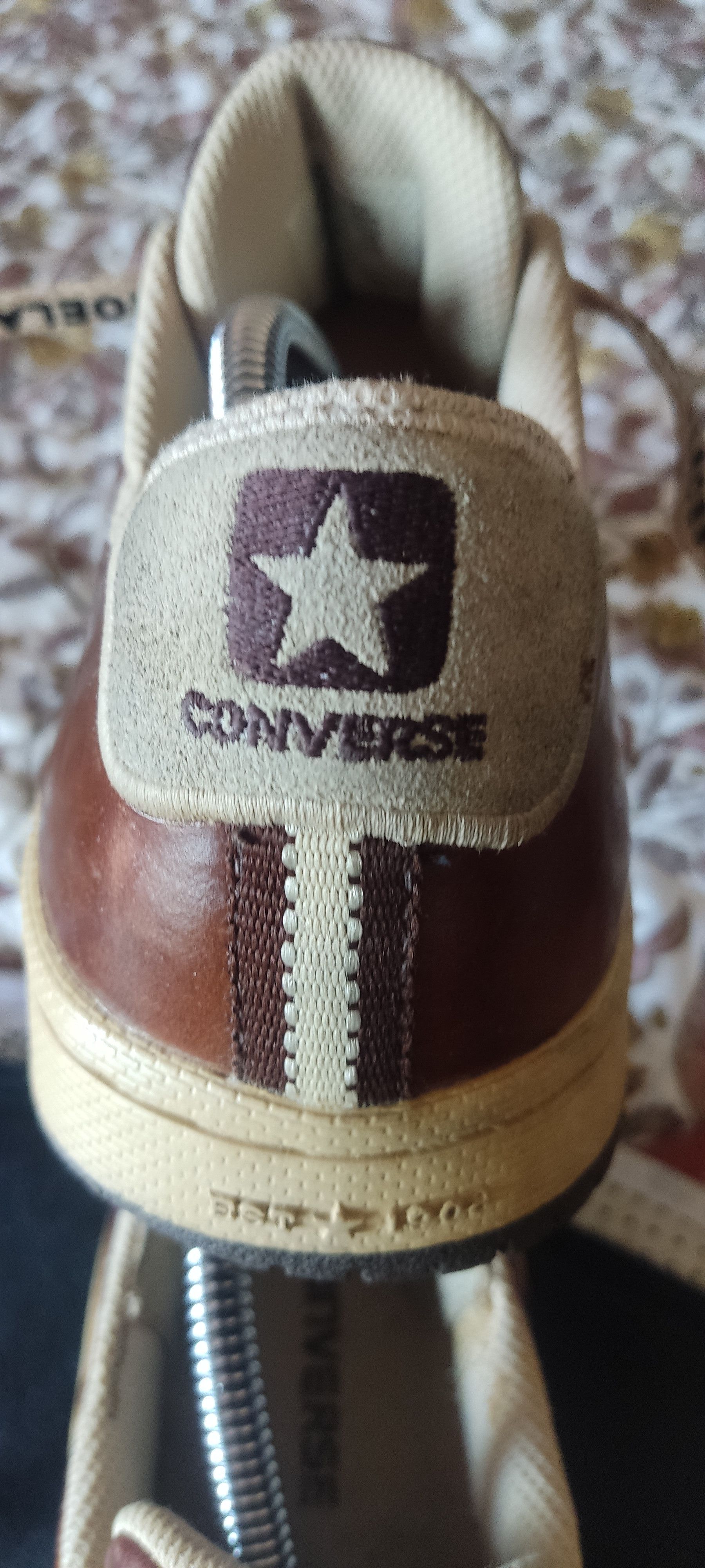 image of Vintage Y2K Mocha Skater Converse Chunky Shoe in Browns, Men's (Size 7.5)