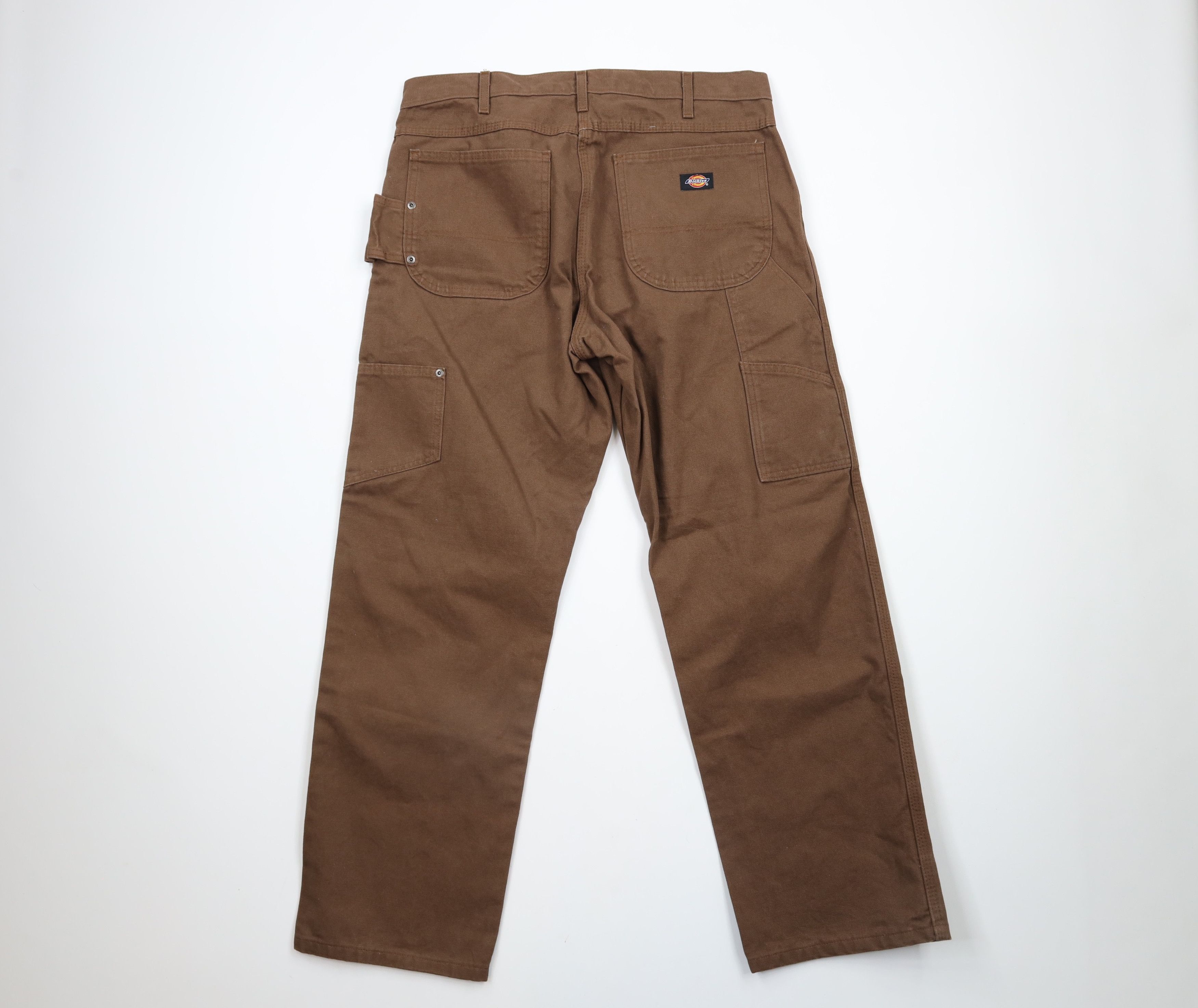 Dickies × Vintage Vintage Dickies Out Wide Leg Canvas Dungaree Pants Brown Size US 34 / EU 50 - 7 Thumbnail
