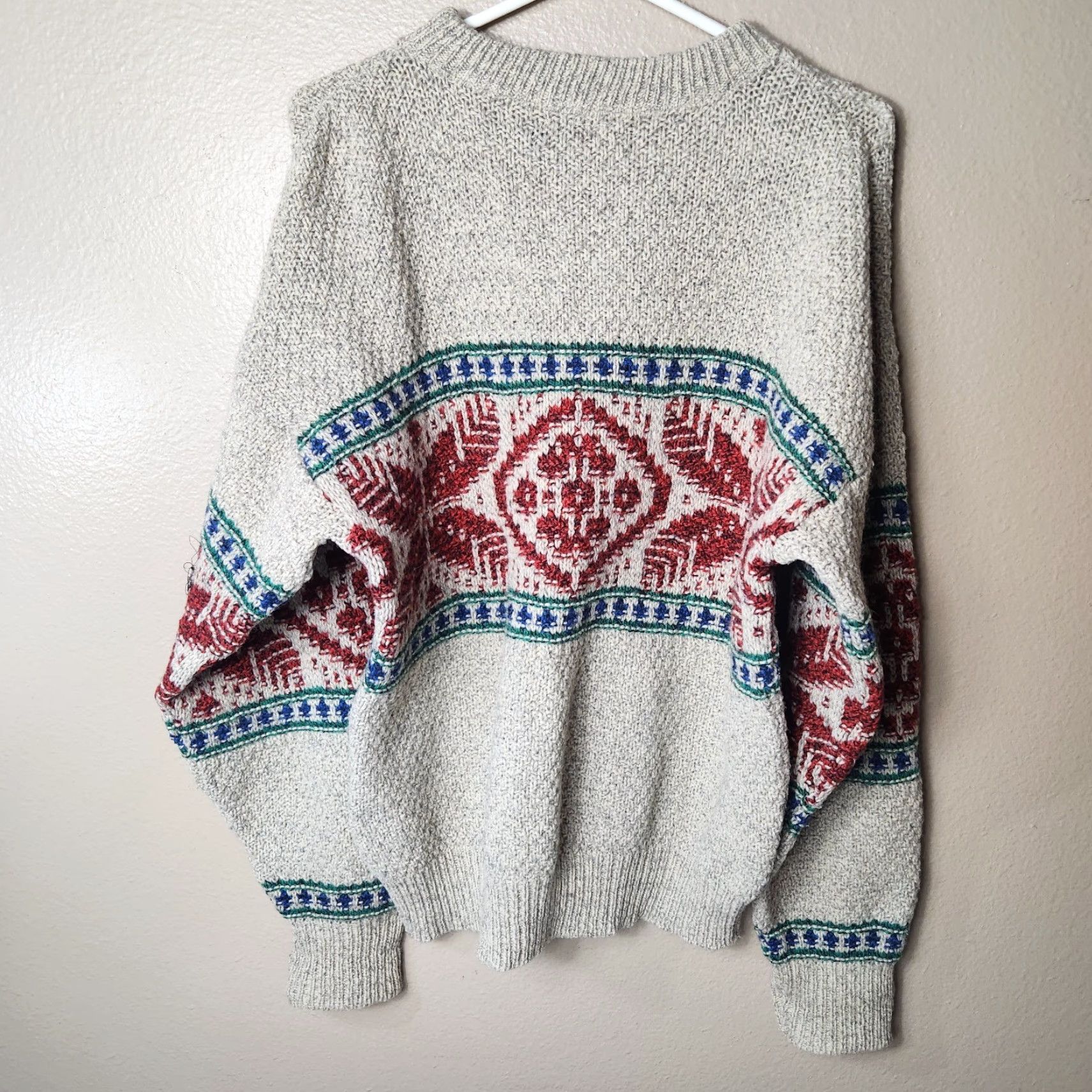 American Eagle Outfitters VINTAGE American Eagle Outfitters Mens |L| Wool Blend Fair Isle Nordic Knit Crew Neck Sweater Shirt Size US L / EU 52-54 / 3 - 6 Thumbnail