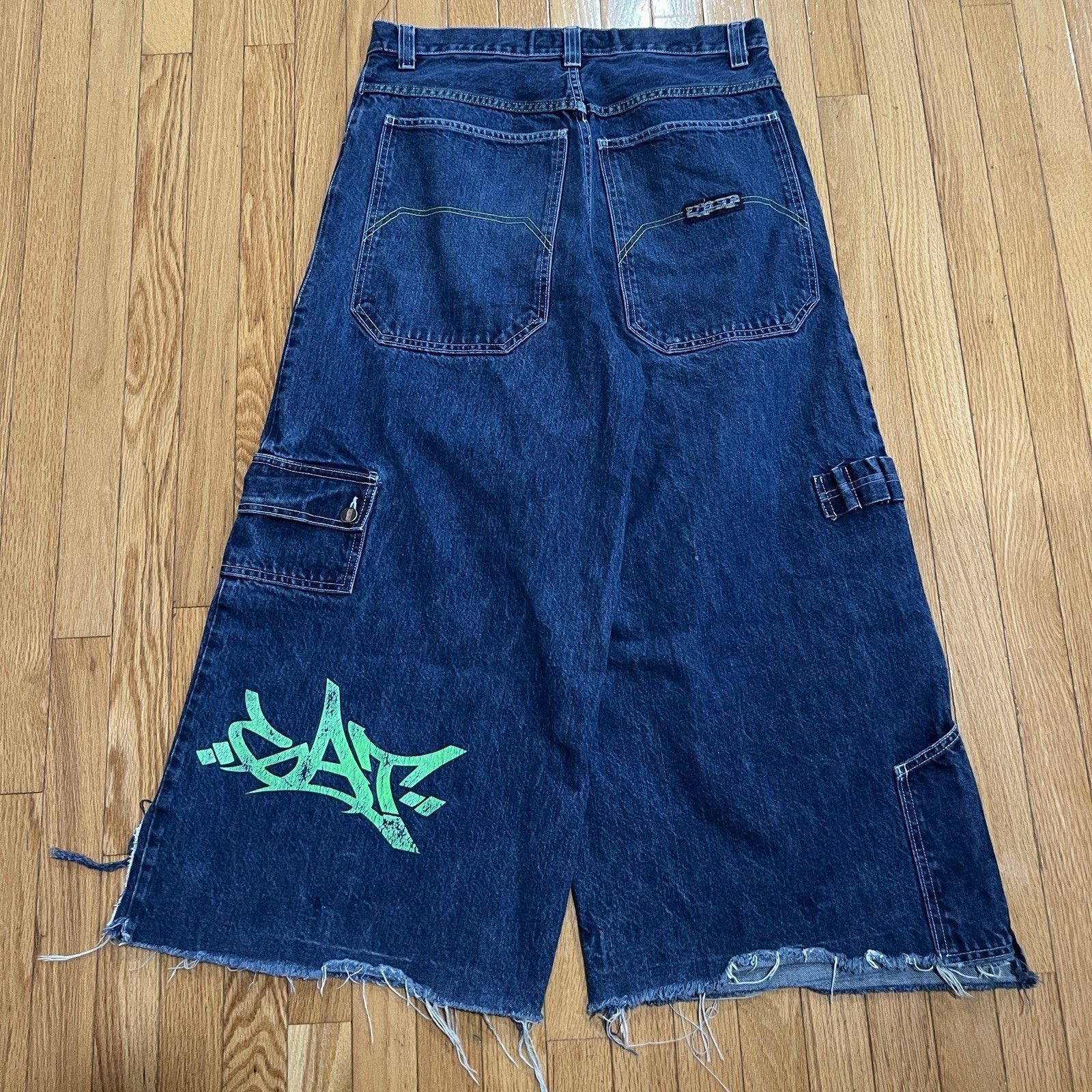 JNCO 90s USA made Vintage GAT Flare Baggy Denim Pants Rave Y2K Size US 34 / EU 50 - 1 Thumbnail