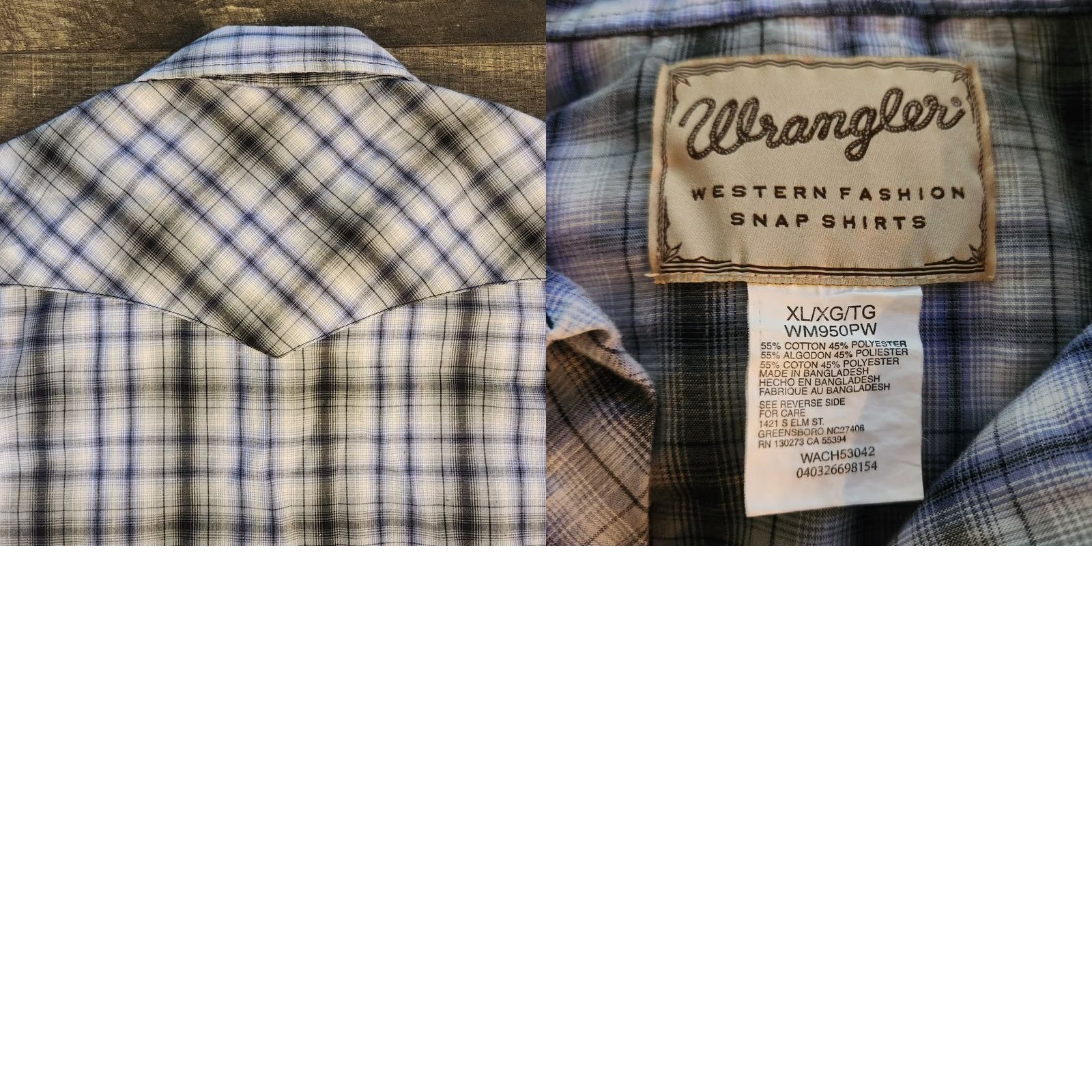 Wrangler VINTAGE Wrangler Western Saw Tooth Pearl Snap Mens XL Cowboy Plaid Shirt Size US XL / EU 56 / 4 - 8 Thumbnail