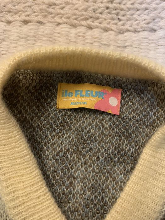 Golf le Fleur Golf le Fleur Mohair Leopard Print Vest Yellow | Grailed