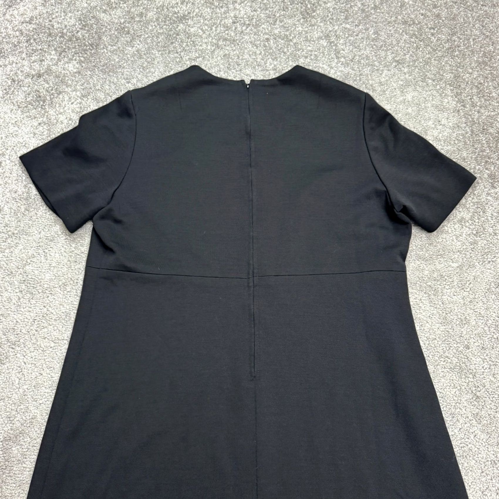 Vintage VINTAGE Lady Mendel Knits Of Distinction Shift Dress Womens XL Black Midi Short Sleeve Crew Neck Knit Casual Solid 60s Theme Size XL / US 12-14 / IT 48-50 - 4 Thumbnail