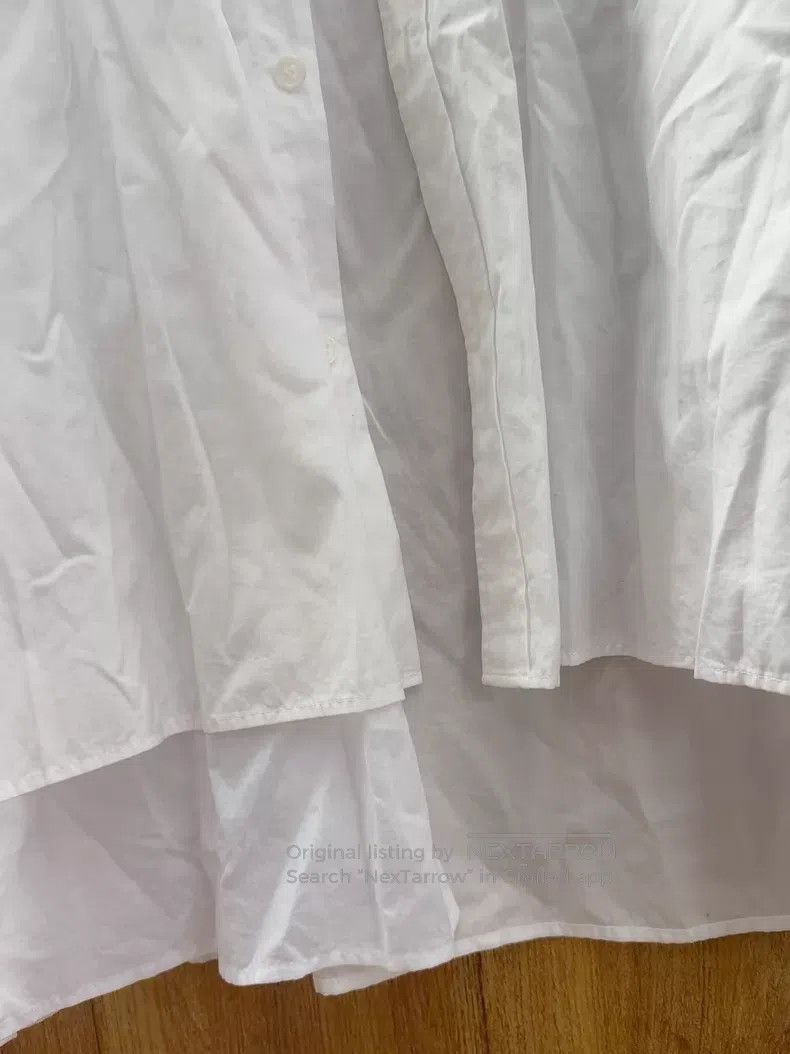 Yohji Yamamoto Yohji Yamamoto White Irregular Long Sleeve Shirt Size US M / EU 48-50 / 2 - 3 Thumbnail
