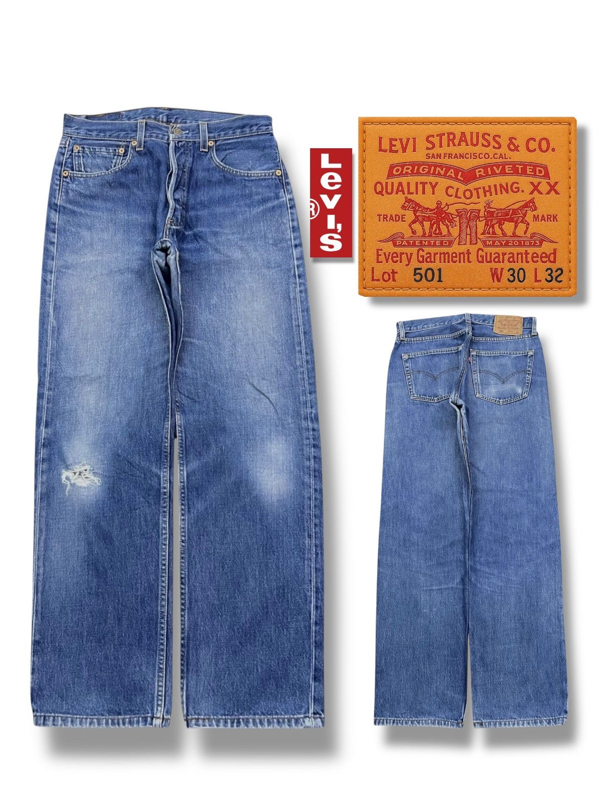 Levi's Vintage 90s Levi’s 501 Japan - Faded Wash Jeans Size US 31 - 1 Thumbnail