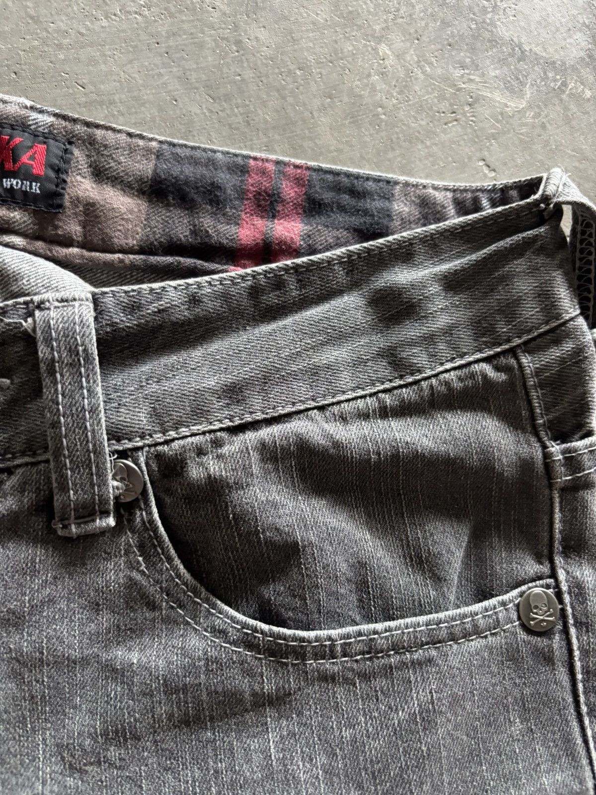 If Six Was Nine JACK SERIKA poem union jack japanese punk whiskered wash Size US 30 / EU 46 - 10 Thumbnail
