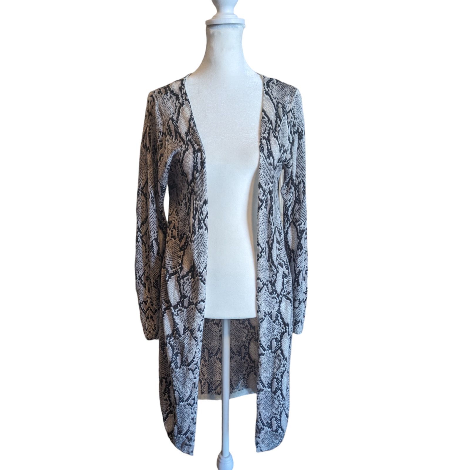 Other VICI Snakeskin Knit Wool Lightweight Cardigan Small Size S / US 4 / IT 40 - 3 Thumbnail
