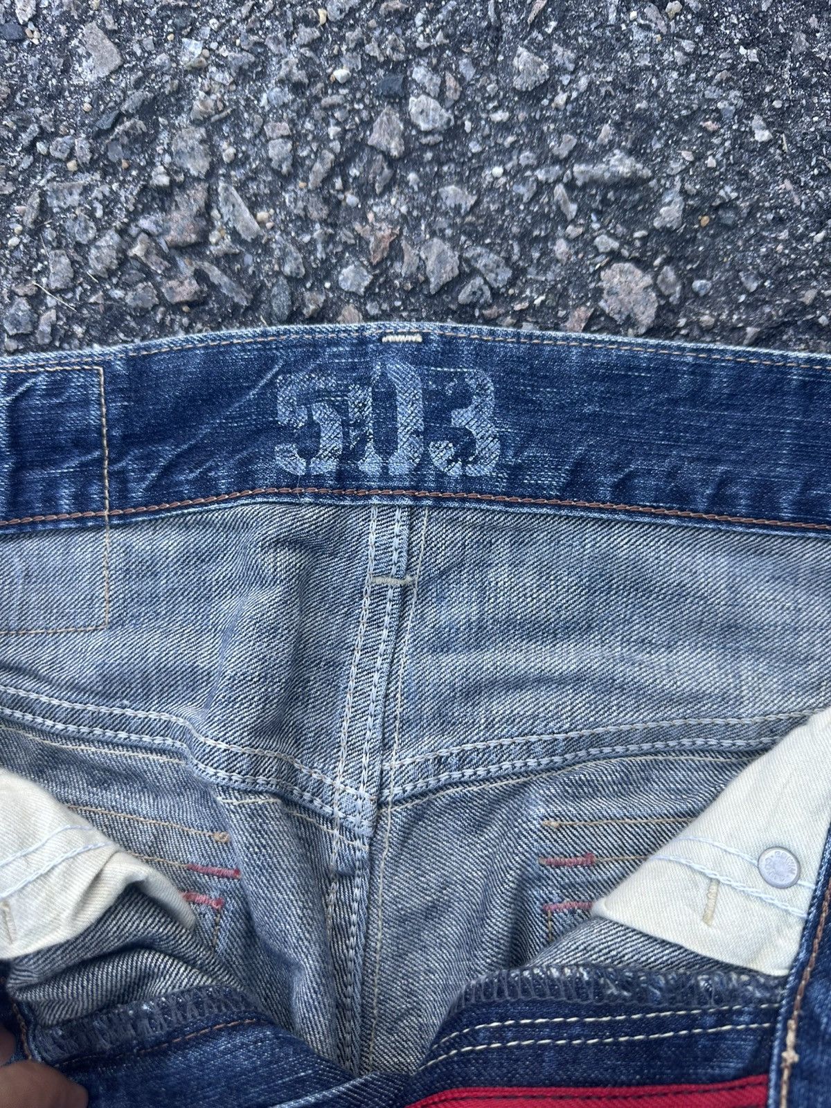 Edwin 💥Crazyyy Edwin Blue Trip FLARE 503 Japan Denim Size US 32 / EU 48 - 10 Thumbnail