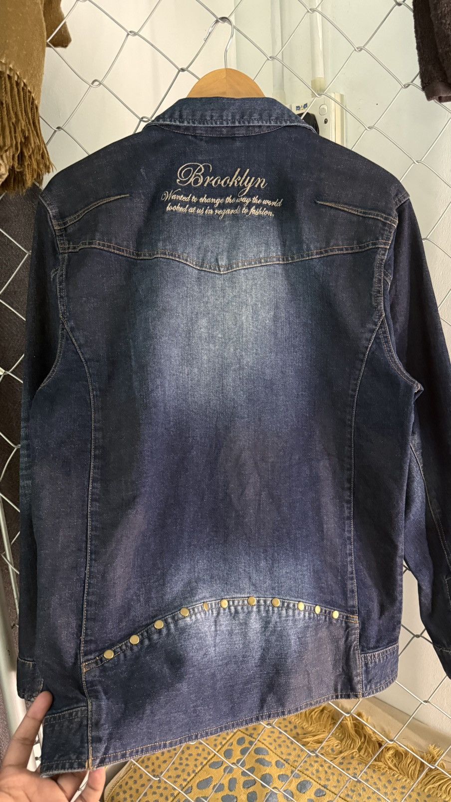Karl Kani Karl Kani 183K1605 Jacket Denim Double Biker Jacket Indigo Size US L / EU 52-54 / 3 - 10 Thumbnail