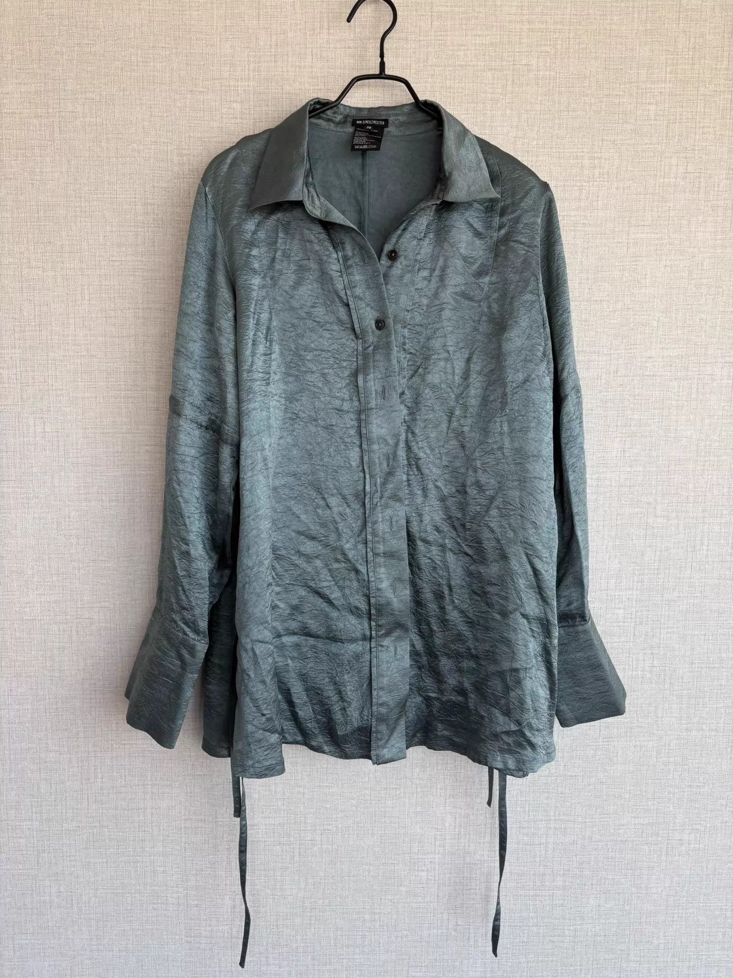 Ann Demeulemeester ANN DEMEULEMEESTER green oversized shirt 38 Size XS / US 0-2 / IT 36-38 - 1 Thumbnail