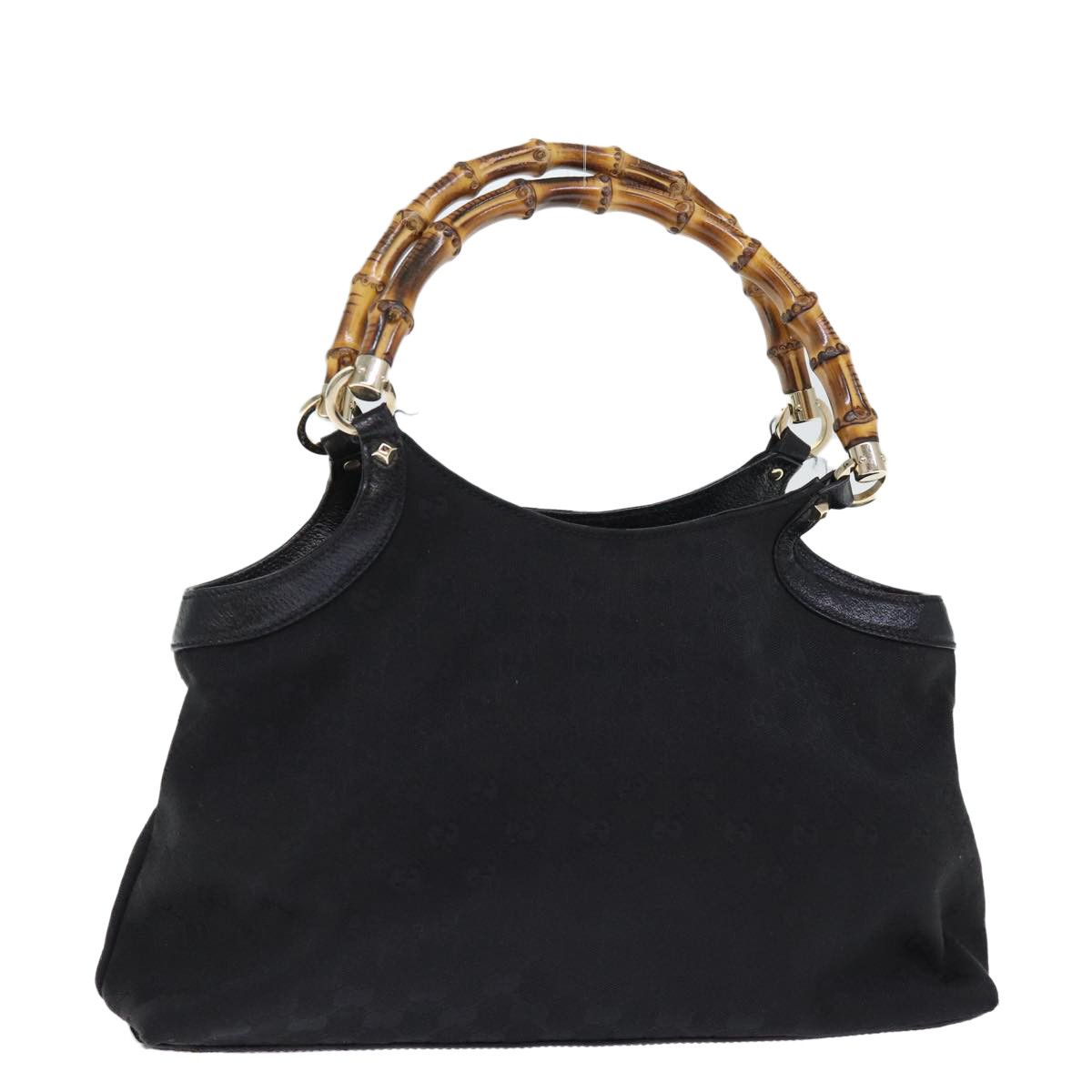 Gucci Bamboo Black Canvas Handbag (Pre-Owned) Size ONE SIZE - 1 Thumbnail