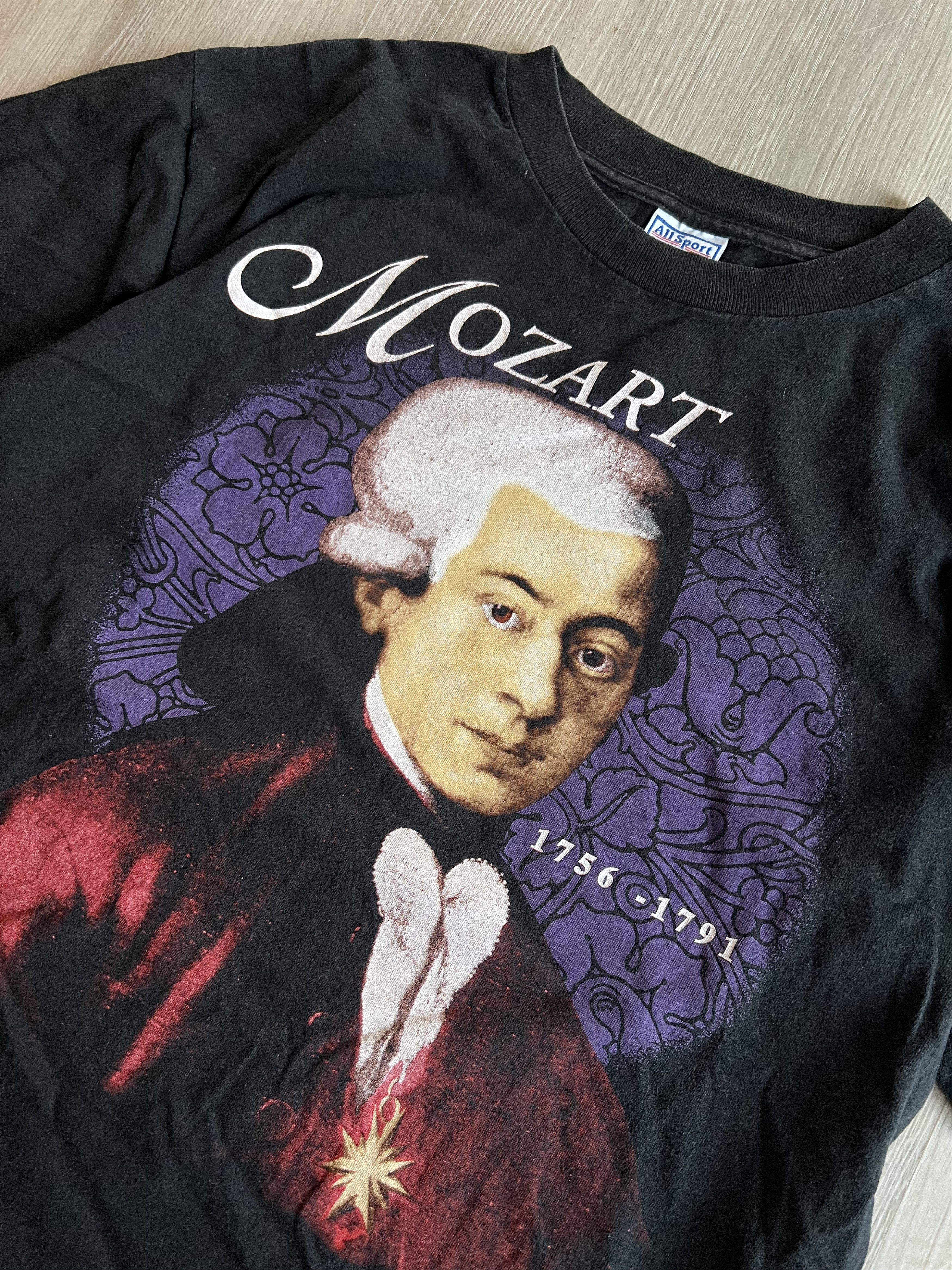 Vintage 90s Wolfgang Amadeus Mozart Classic Composer Tee Size US XL / EU 56 / 4 - 2 Thumbnail