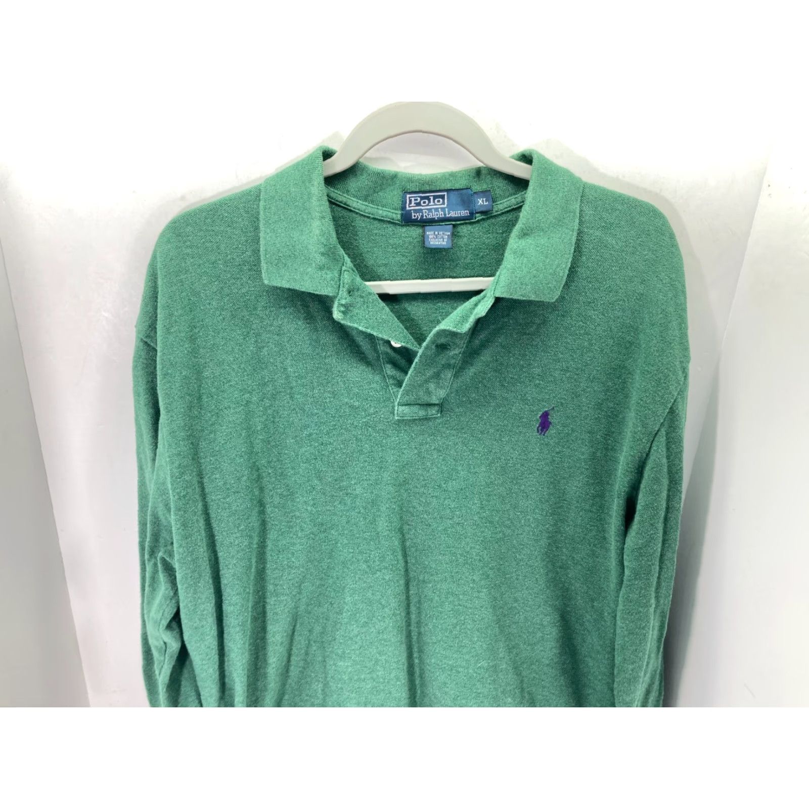 Polo Ralph Lauren Polo Ralph Lauren Polo Shirt Mens XL Green Long Sleeve Slim Fit Logo Size US XL / EU 56 / 4 - 4 Thumbnail