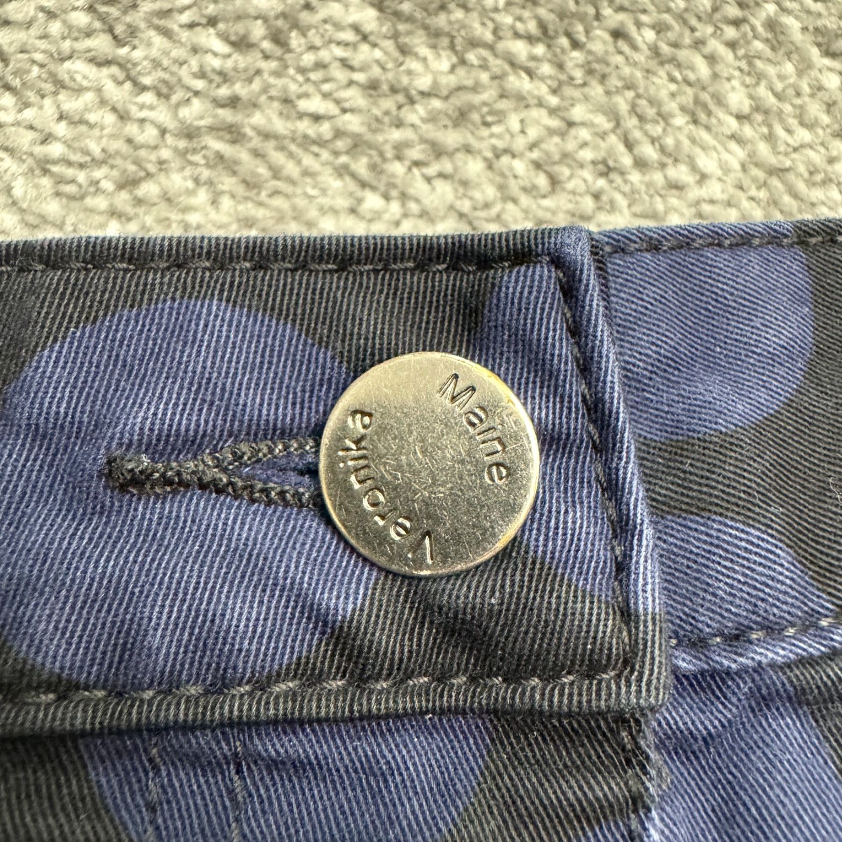 Vintage VERONIKA MAINE Slim Fit Skinny Jeans Women 6 Blue Black Polka Dot 28x27 Size 28" / US 6 / IT 42 - 4 Thumbnail