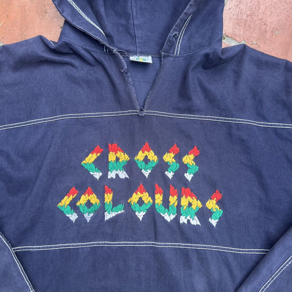 Cross Colours × Vintage Vintage 90s Cross Colours Hiphop Raptees Hoodie Canvas Size US XXL / EU 58 / 5 - 3 Thumbnail