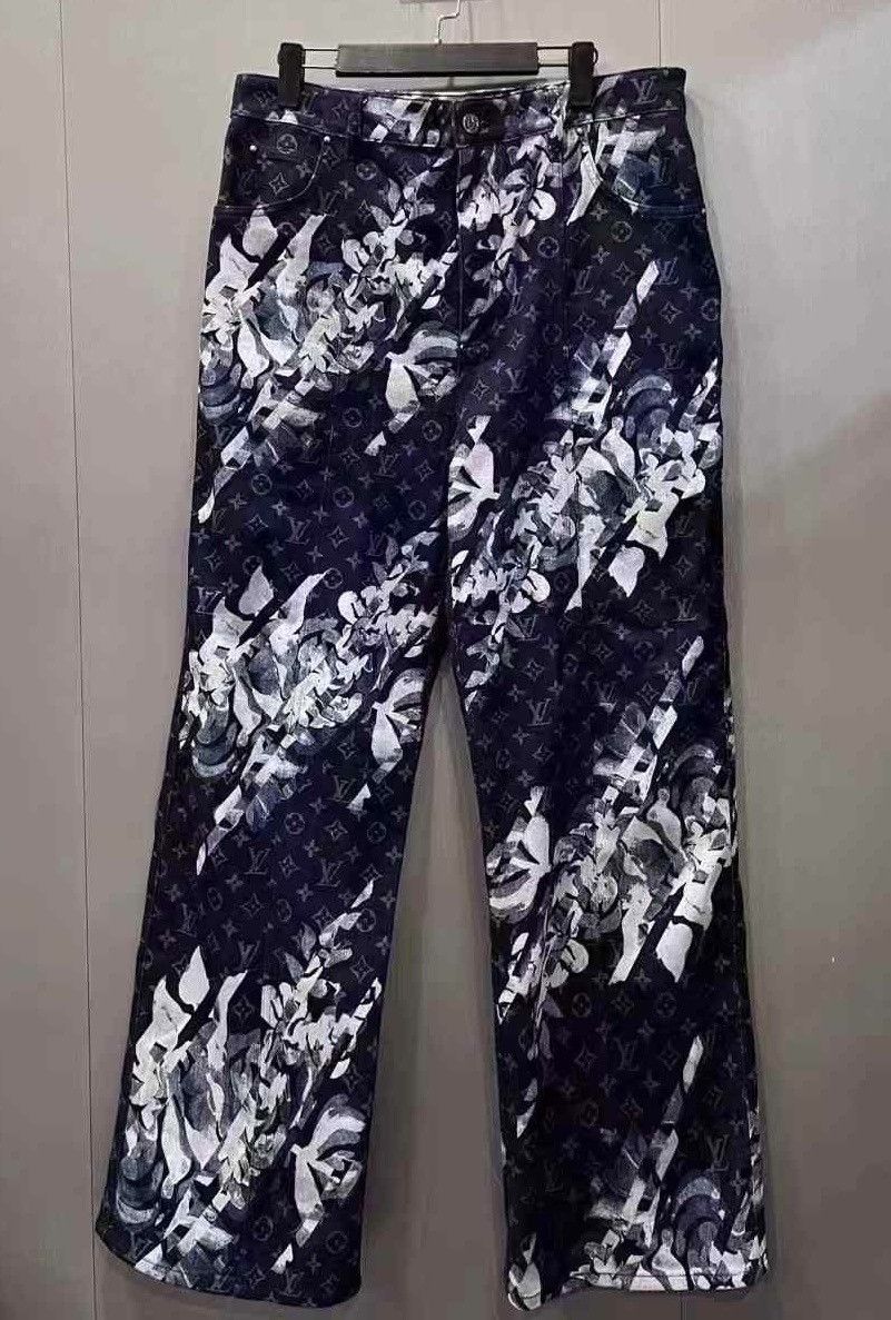 Monogram Printed Denim Pants - Ready-to-Wear 1AFAC5 | LOUIS