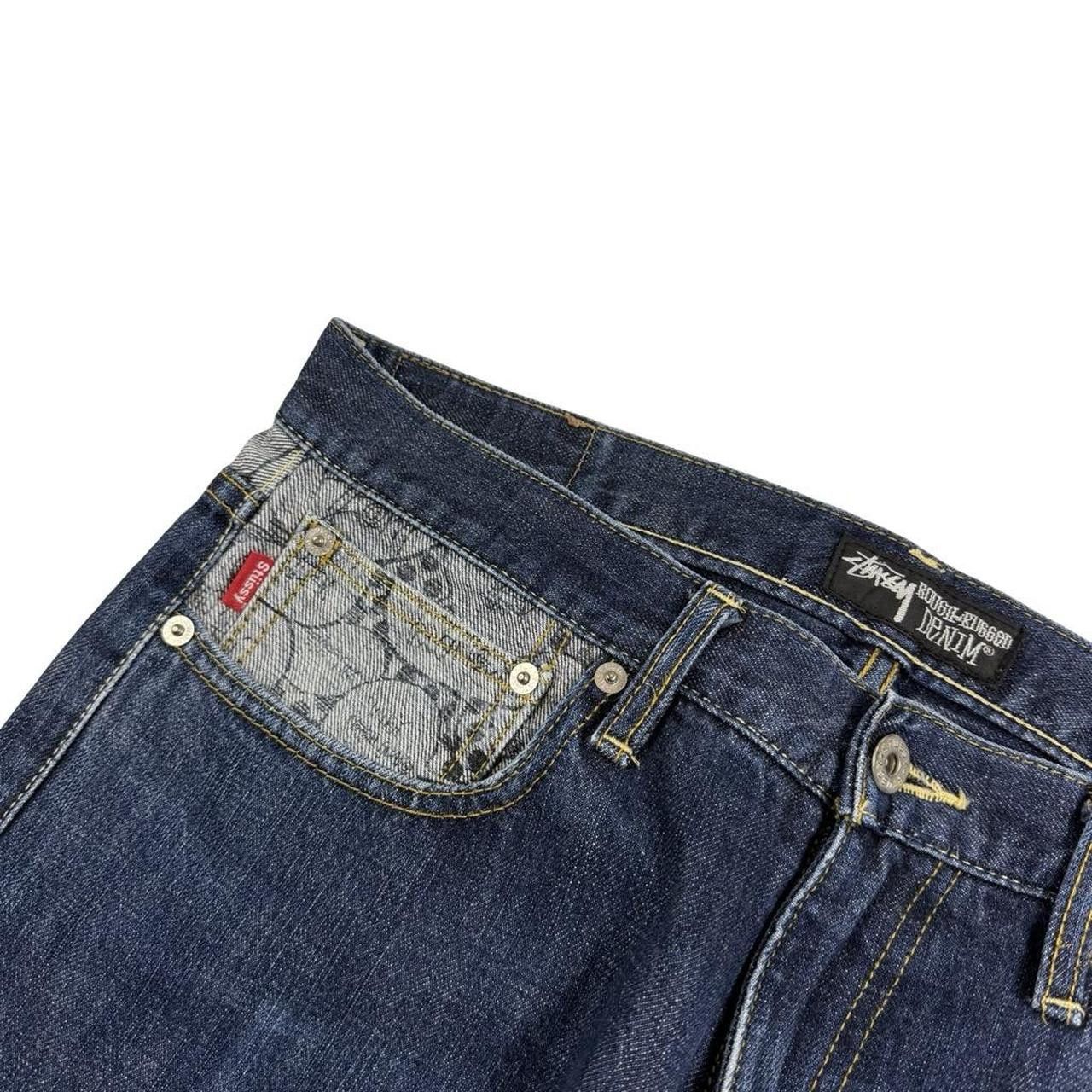 Stussy Vintage 2000s Stussy Comic Jeans - Waist: 33” Size US 33 - 5 Thumbnail