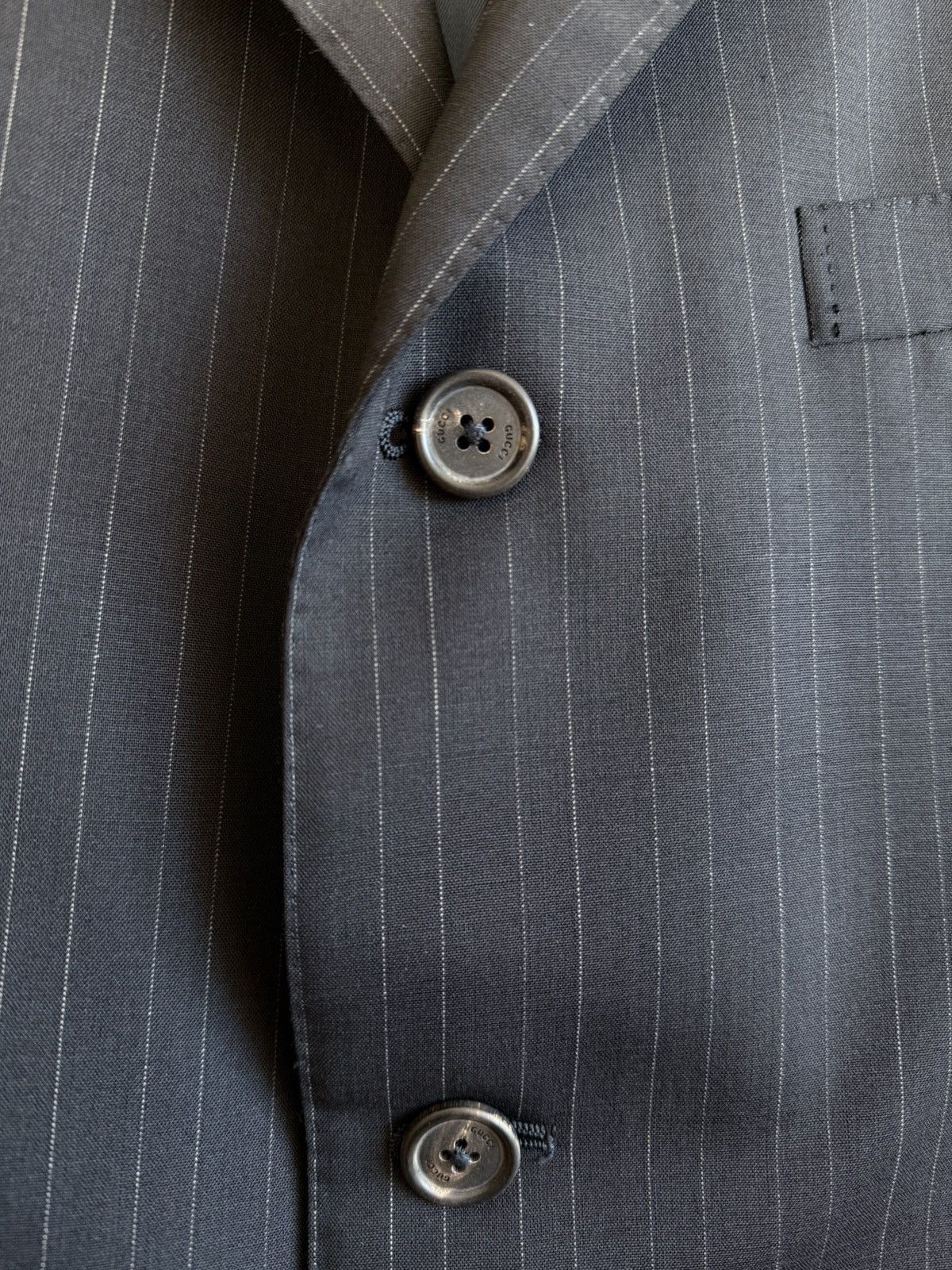 Gucci Gucci Navy Wool Stripes Suit 54 Size 54R - 9 Thumbnail