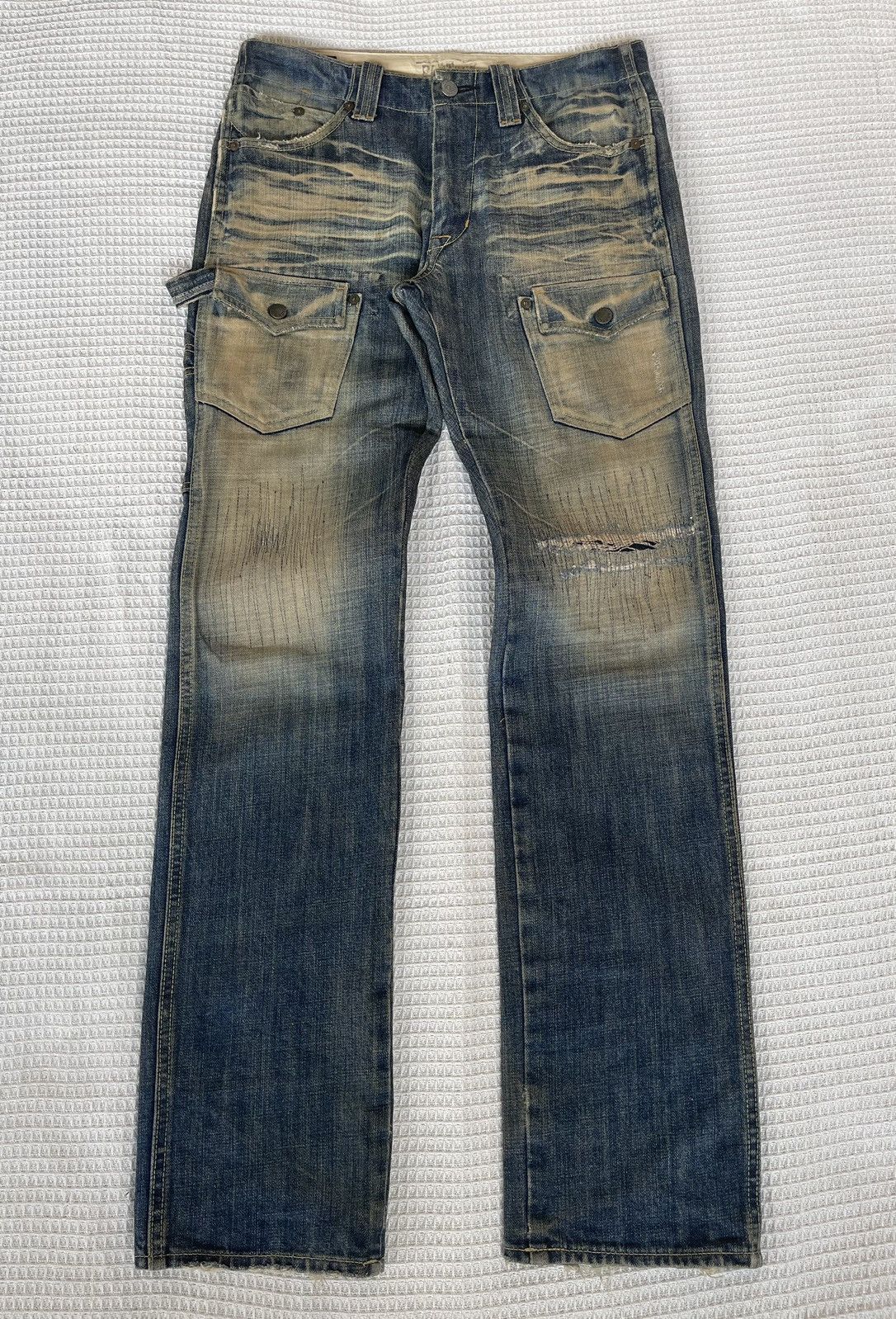 Hysteric Glamour Vintage 90s🔥BARTACK x QUADRO🔥Distressed Carpenter Denim Size US 30 / EU 46 - 1 Thumbnail