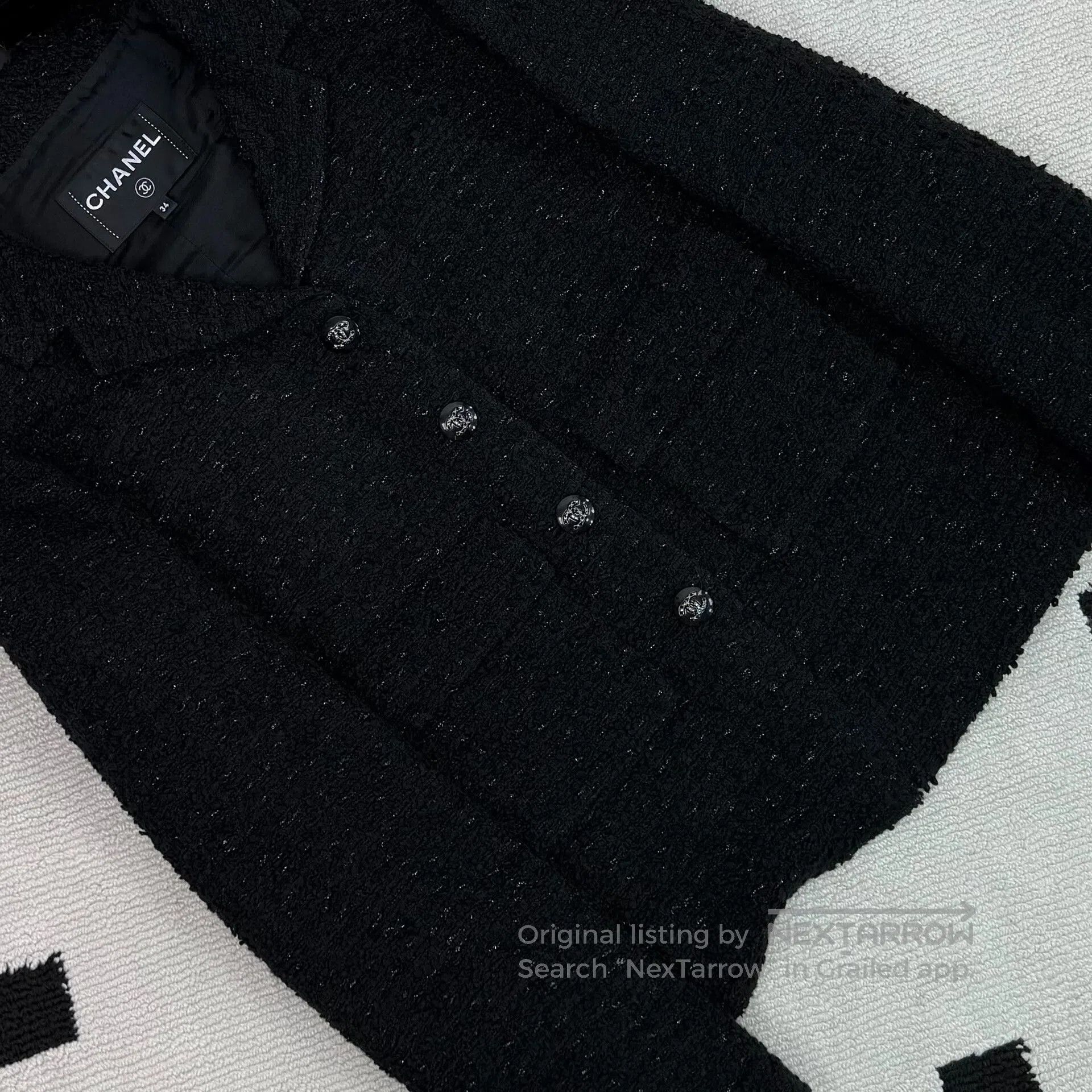 Chanel Chanel 21C Black Doll Collar Coat. Size XXS / US 00 / IT 34 - 7 Thumbnail