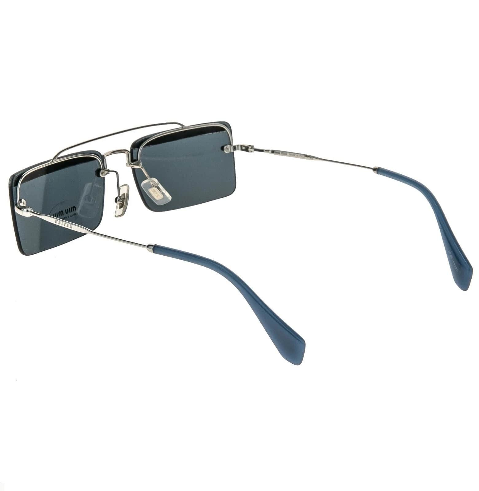 Miu Miu MIU MIU SOCIETE MU59TS 59T Blue Silver Square Sunglasses Size ONE SIZE - 7 Thumbnail