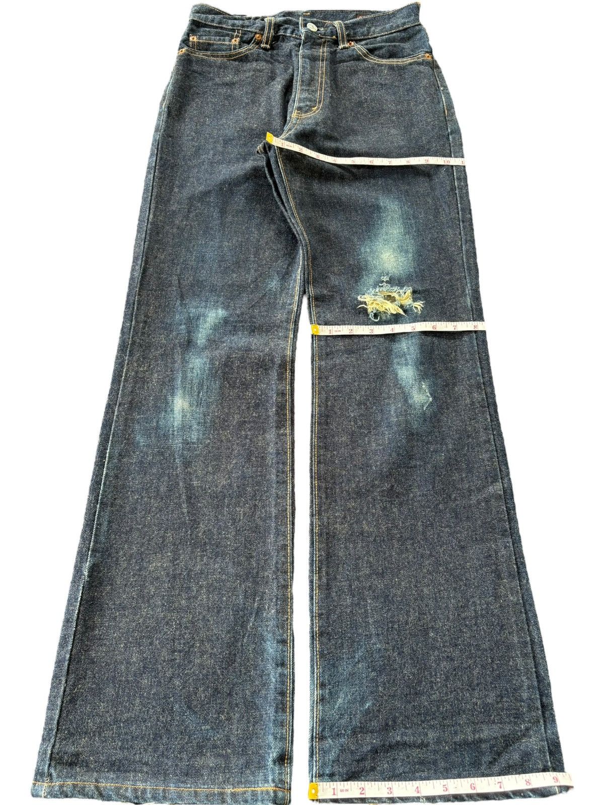 Other Vintage 90s Bobson 530 Raw Denim Distress Flare Jeans Size US 27 - 9 Thumbnail