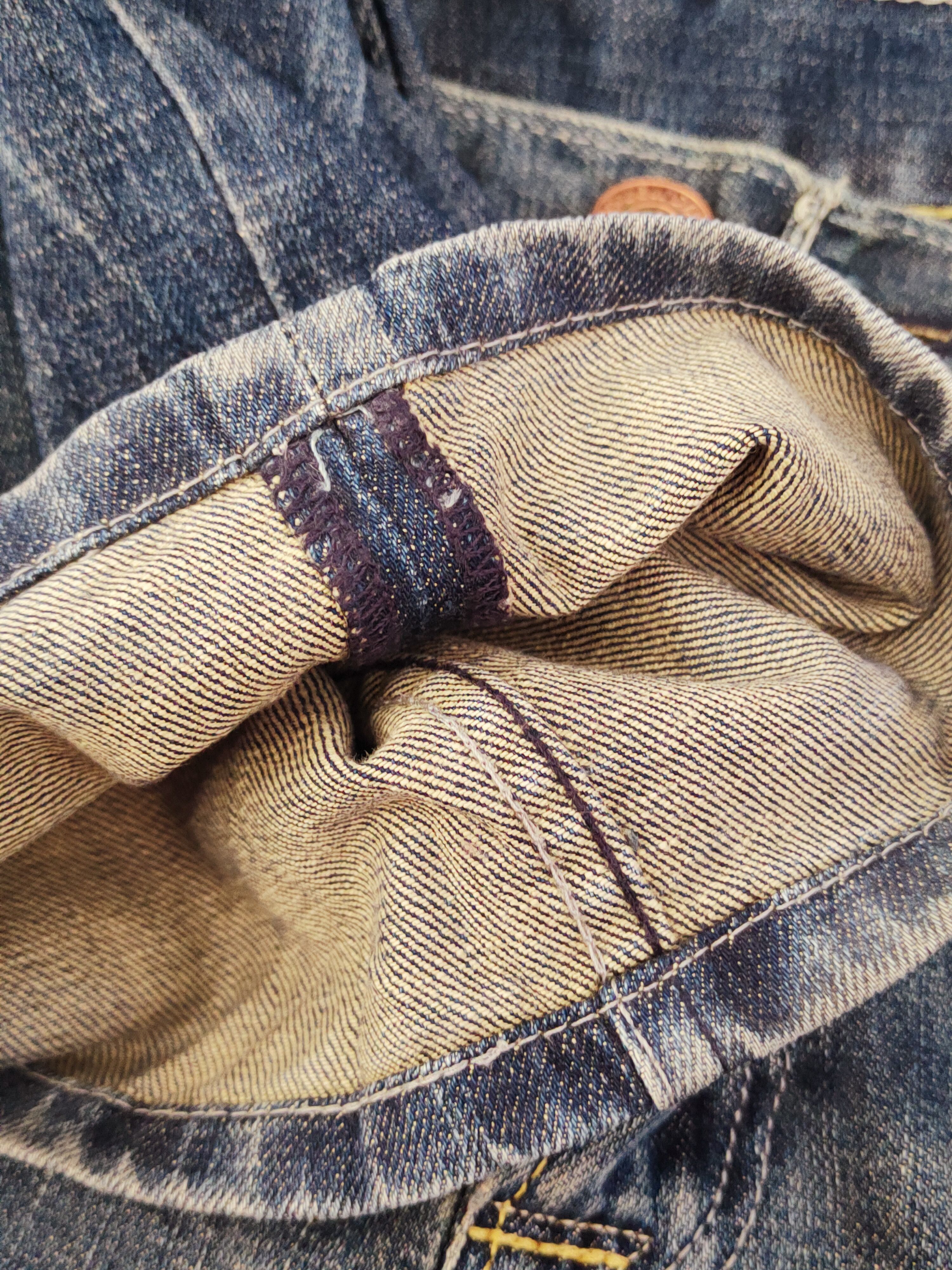 Japanese Brand Levi's Dark Blue Distressed Ripped Jeans #S2663 Size US 32 / EU 48 - 14 Thumbnail