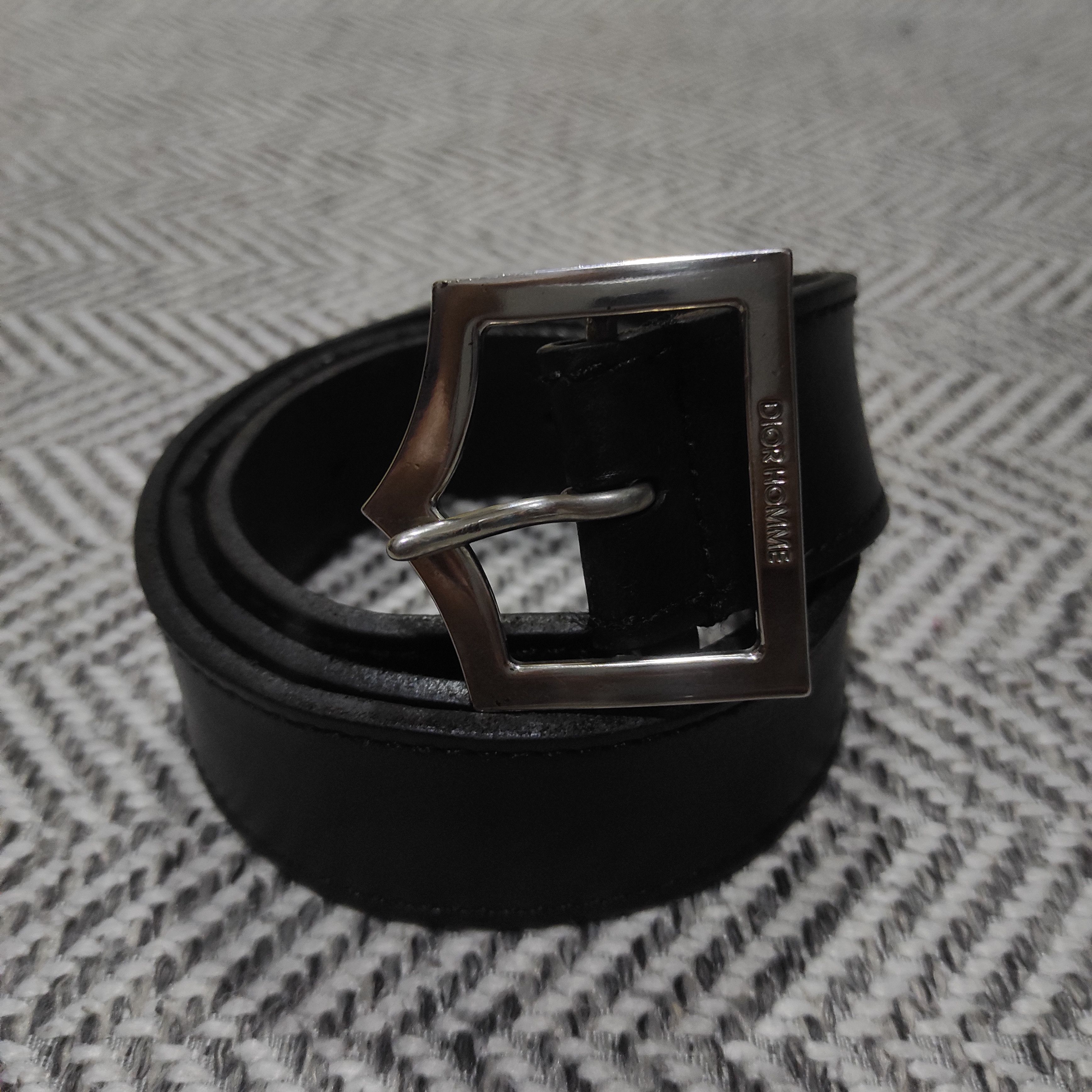 Leather belt Dior Homme Black size 90 cm in Leather - 46974525