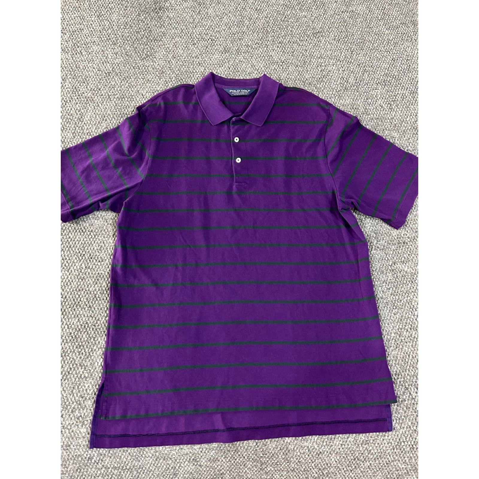 Polo Ralph Lauren Polo Ralph Lauren Polo Golf Mens Large Purple Striped Casual Golf Shirt Size US L / EU 52-54 / 3 - 2 Thumbnail