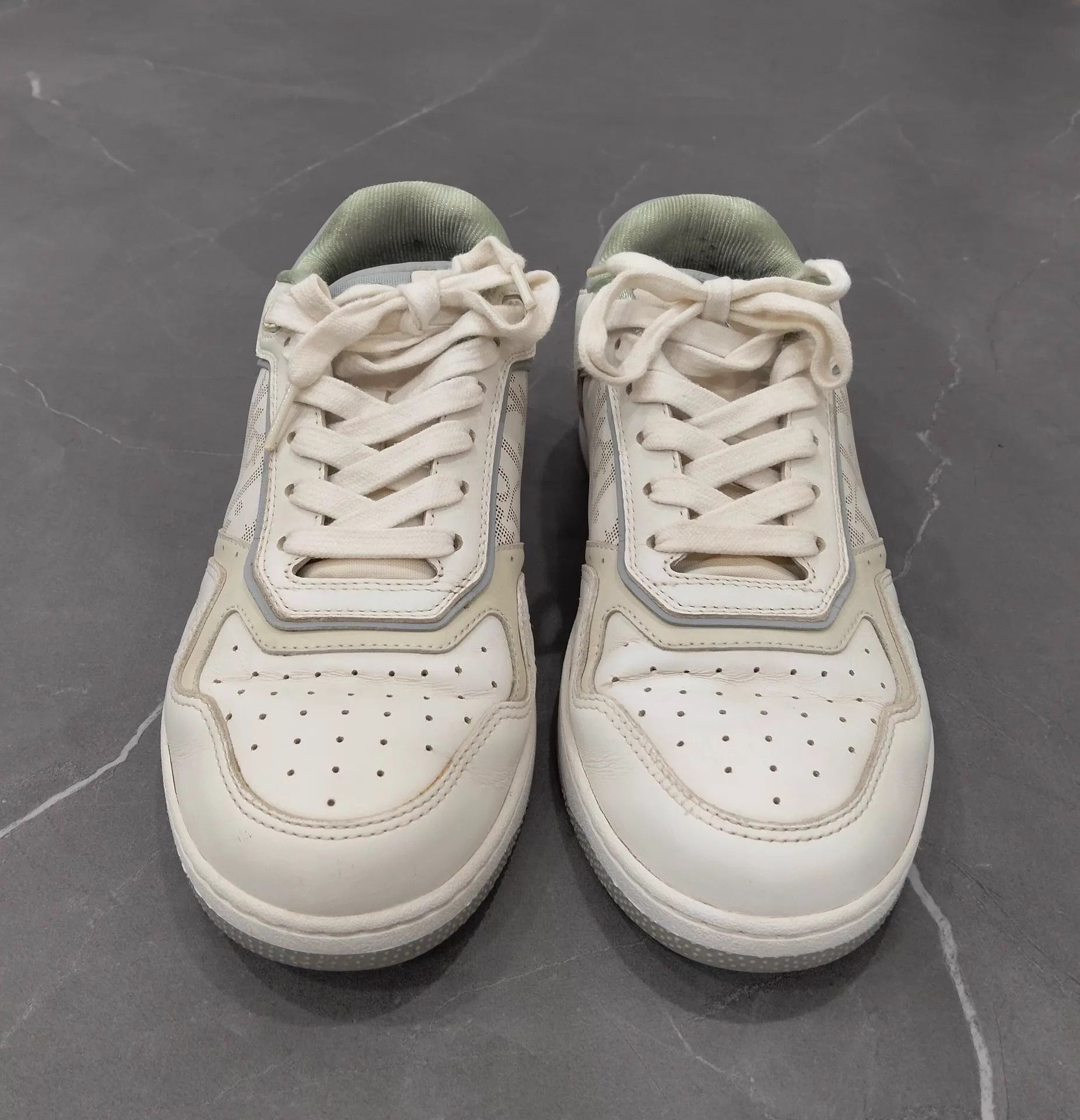 Dior Dior B27 White Gray Allover Print 39 Size US 8.5 / IT 38.5 - 4 Thumbnail