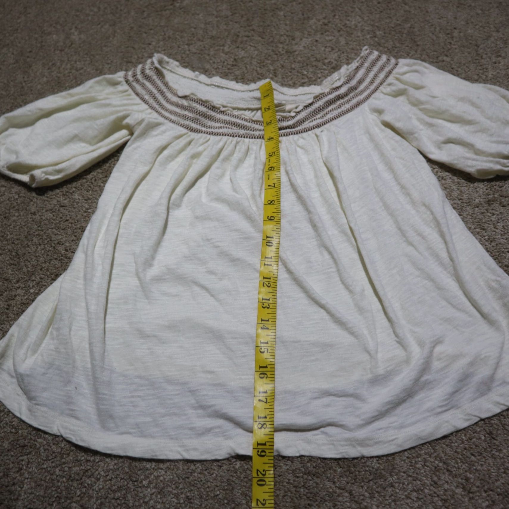 Vintage a.n.a Shirt Women XS Small Cap Sleeve White Blouse Top Summer Vintage? Wait. Size S / US 4 / IT 40 - 5 Thumbnail