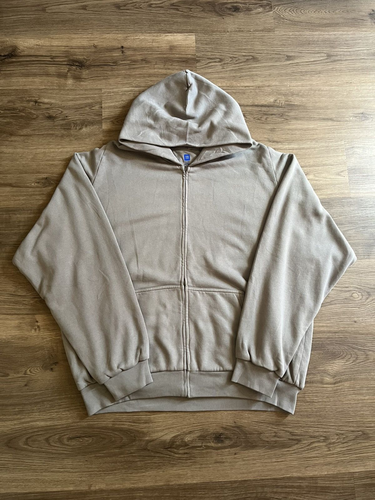 Yeezy Gap Zip Up Hoodie Light Grey Size XXL (Exclusive)