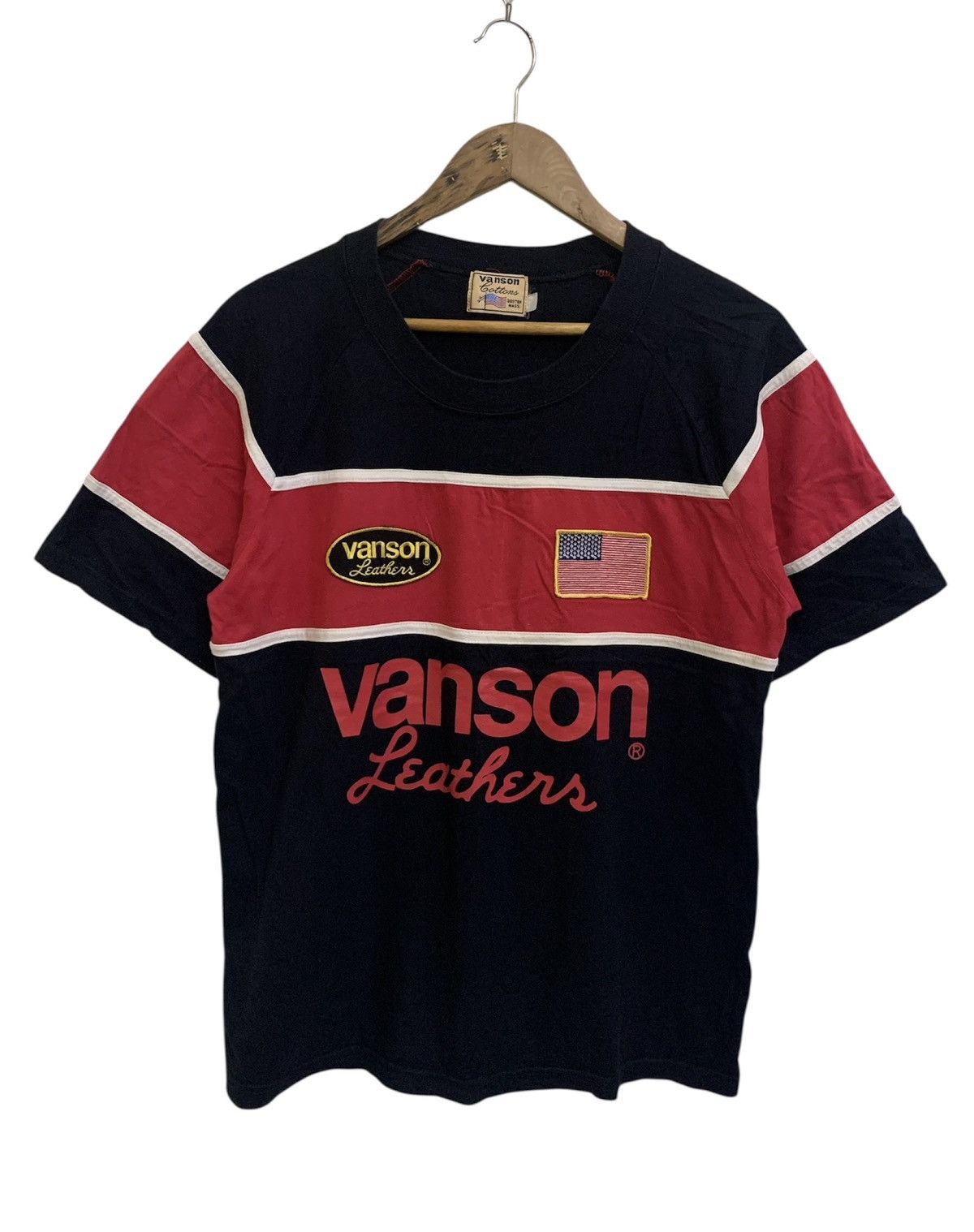 Vanson Leathers 💥Vanson Leather Flag Patches Shirt Size US M / EU 48-50 / 2 - 1 Thumbnail