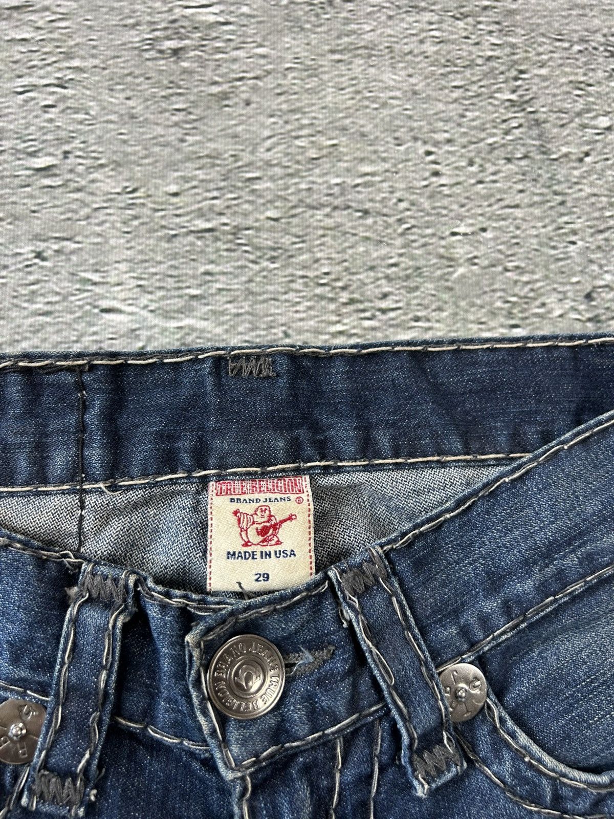 True Religion True Religion vintage jeans navy blue thick stitching Y2K Size US 29 - 7 Thumbnail