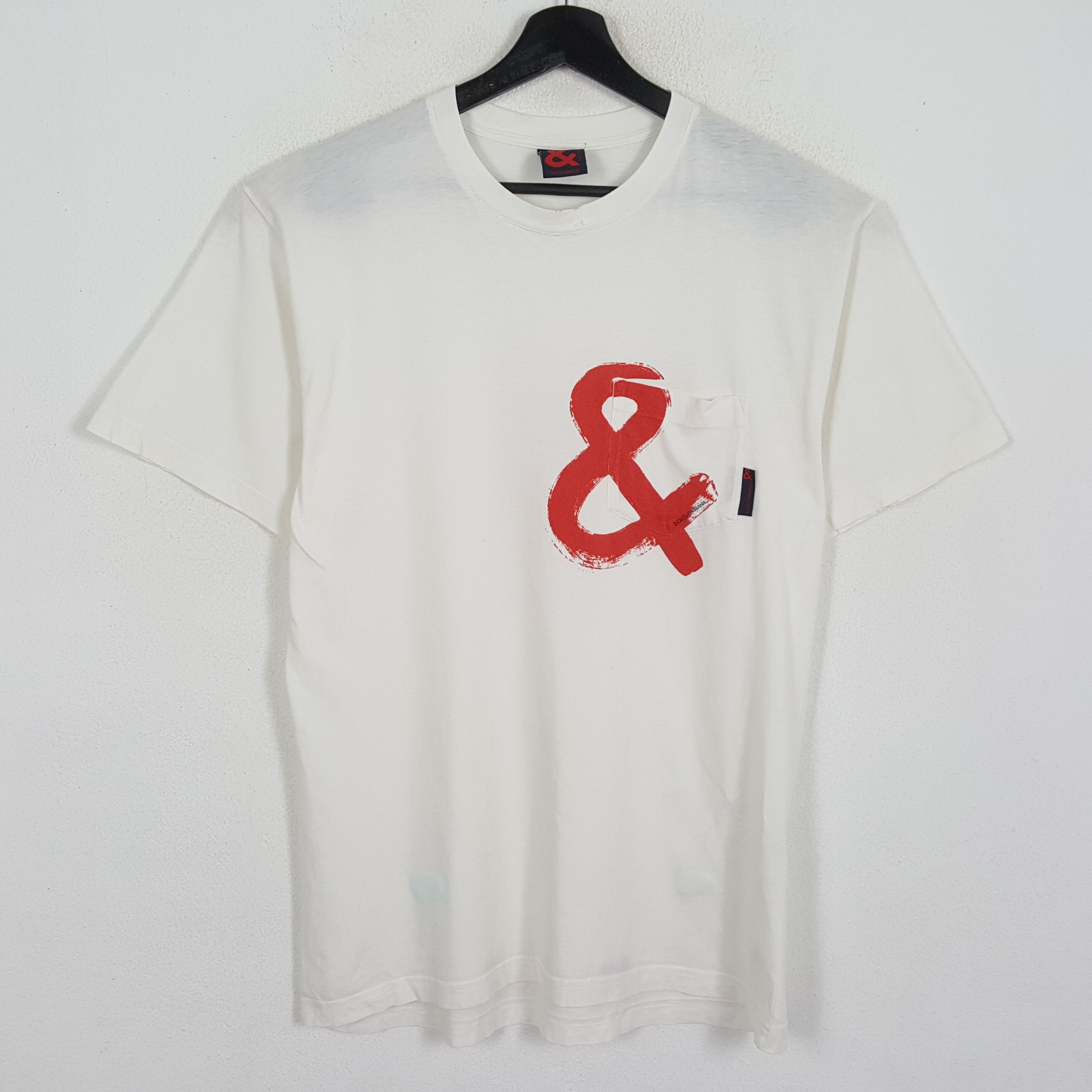 DOLCE AND GABBANA Italian Brand Pocket Logo Design Tshirt
