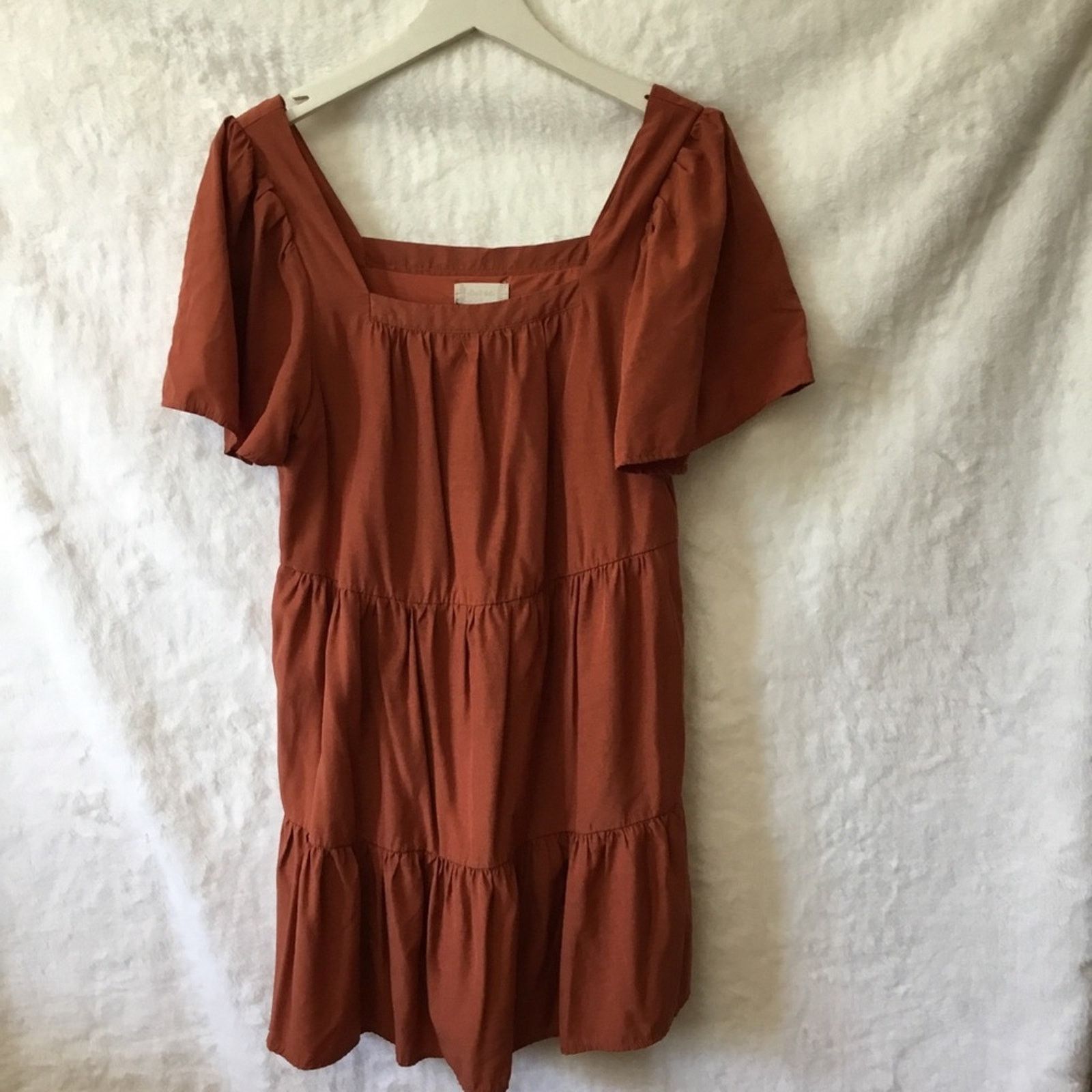 Other Altar'd State Orange Puff Short Sleeve Dress Size S / US 4 / IT 40 - 1 Thumbnail