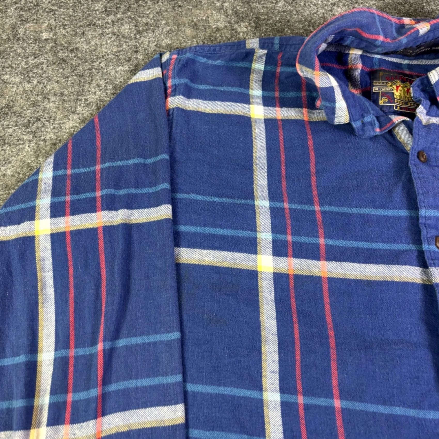 Ralph Lauren VINTAGE Chaps Ralph Lauren Blue Plaid Flannel Shirt XL Long Sleeve Distressed Shirt Size US XL / EU 56 / 4 - 7 Thumbnail