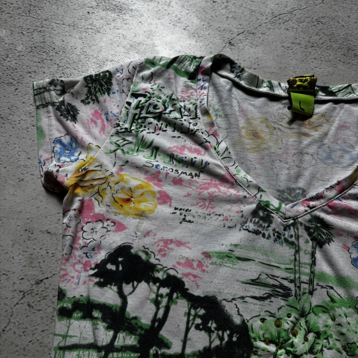 Designer × Vintage Save the Queen Y2K vintage flora print t shirt rare Size L / US 10 / IT 46 - 5 Thumbnail