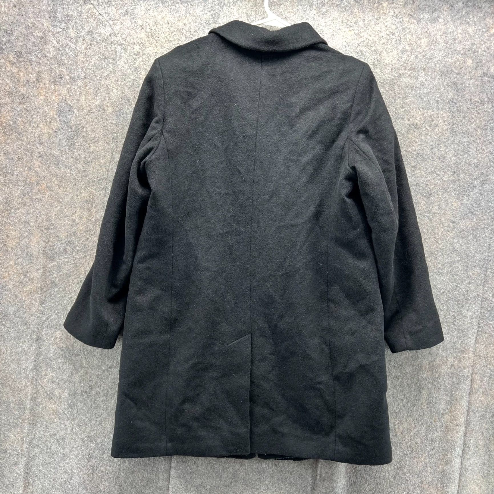 Ralph Lauren VINTAGE Lauren Ralph Lauren Trench Coat Jacket Womens 14 Black Label Wool Long Sleeve Button Logo All Seasons Fall Winter Spring，以 Size XL / US 12-14 / IT 48-50 - 2 Thumbnail