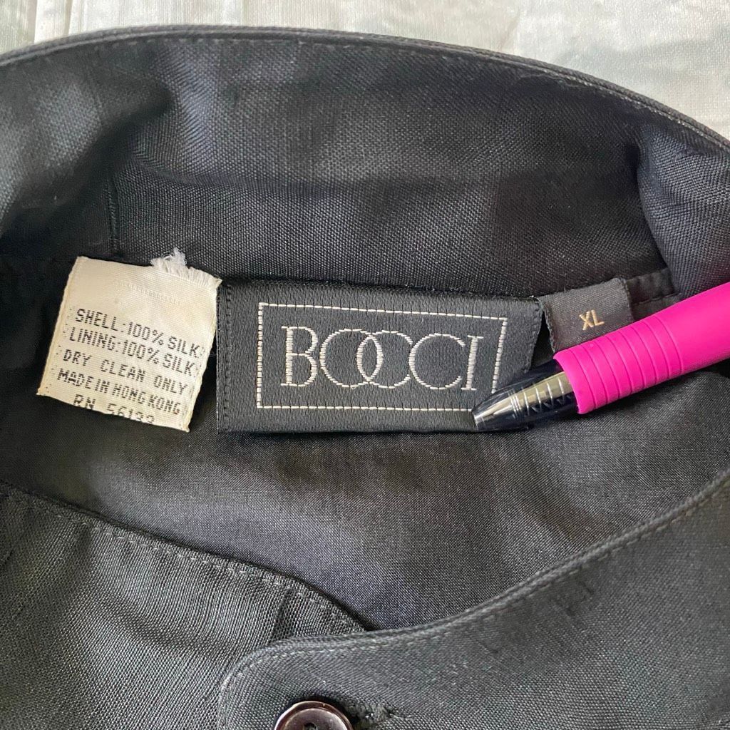 Other Bocci women XL 100% silk full zip jacket w/mock collar black Size XL / US 12-14 / IT 48-50 - 9 Thumbnail