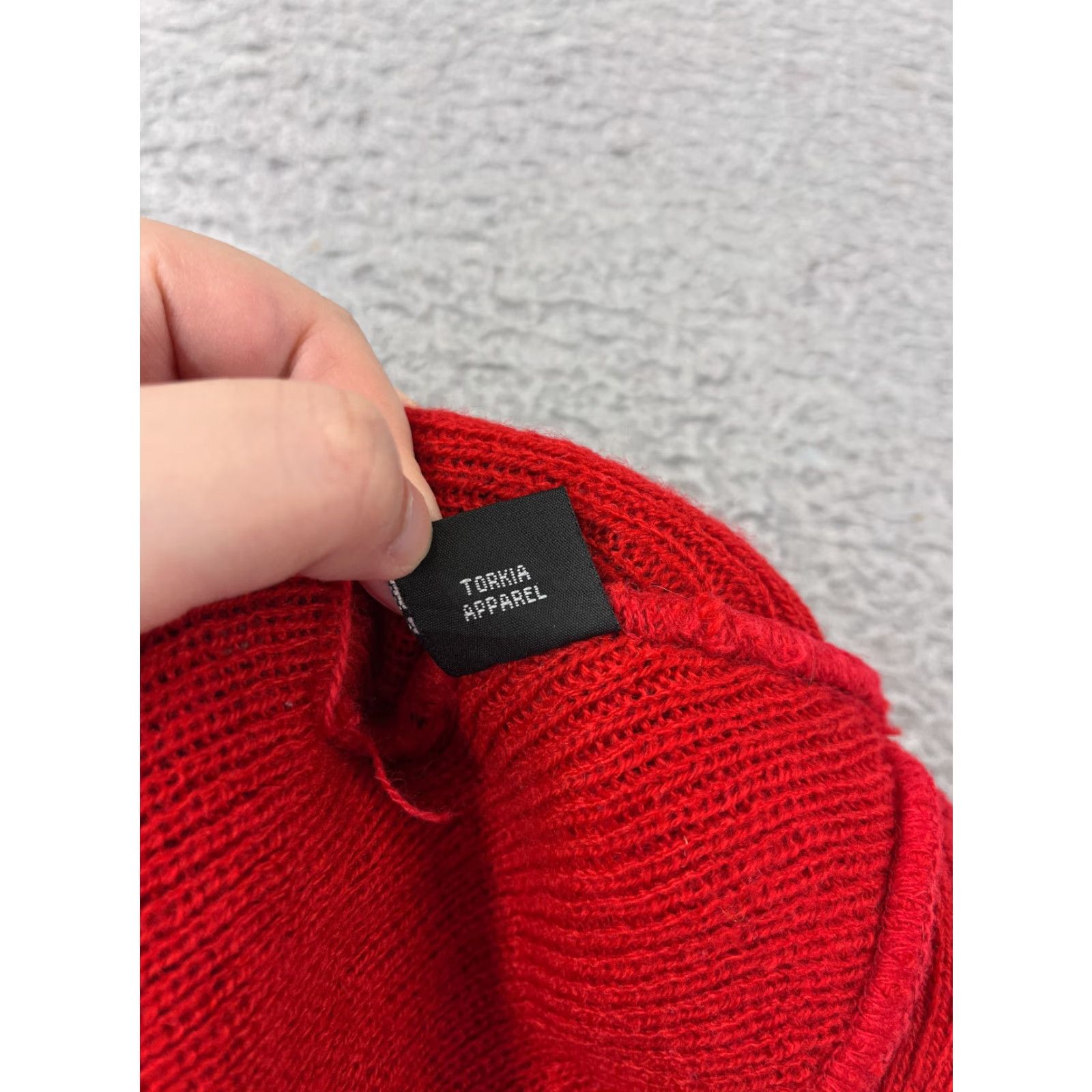 Vintage Torkia Apparel Beanie Hat One Size Adult Red Knit Acrylic Ski Theme Mens Ladies Size ONE SIZE - 8 Thumbnail