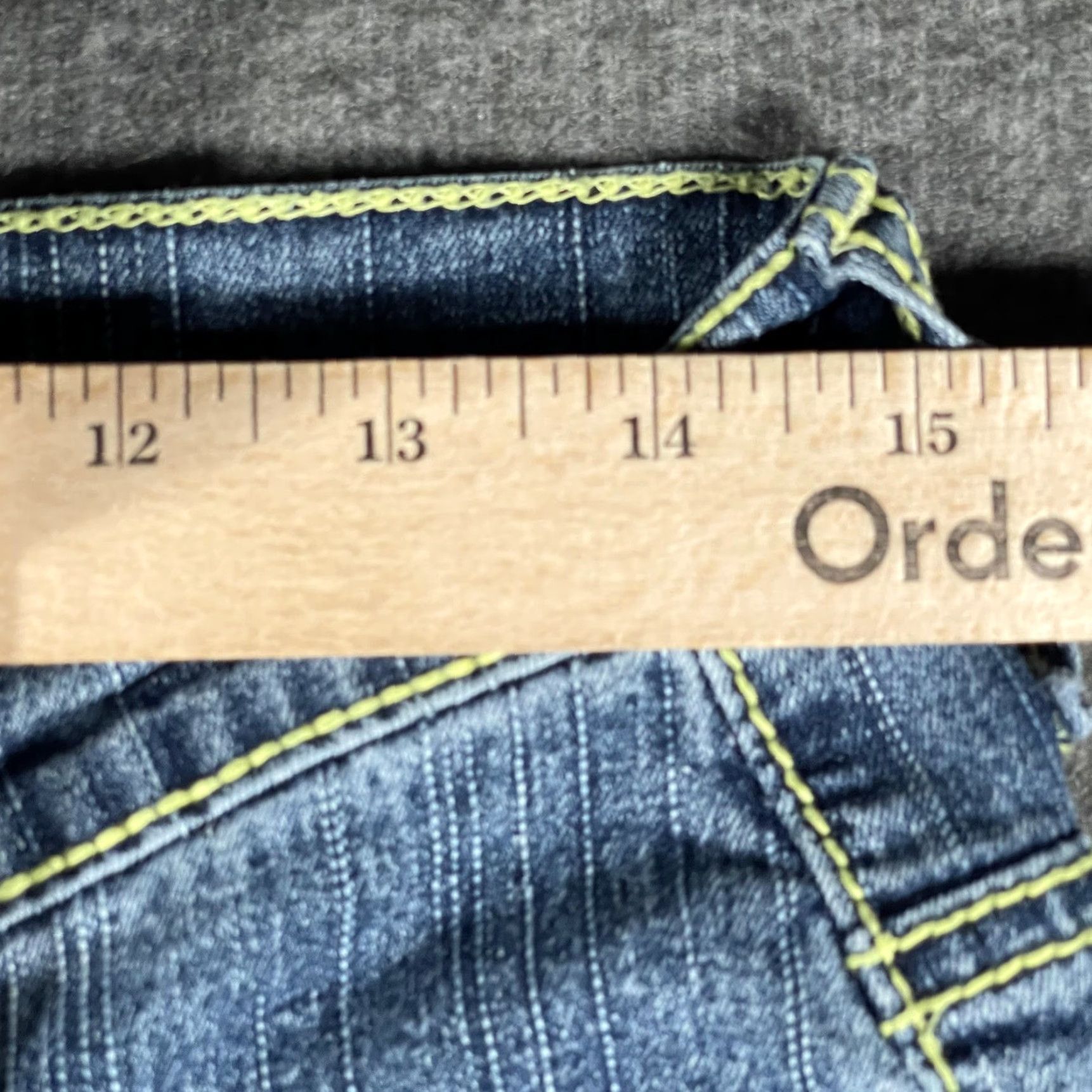Vintage Lazer Jeans Jeans Womens 9 Blue Straight Low Rise Embroidered Pockets Stretch Size 30" / US 8 / IT 44 - 7 Thumbnail