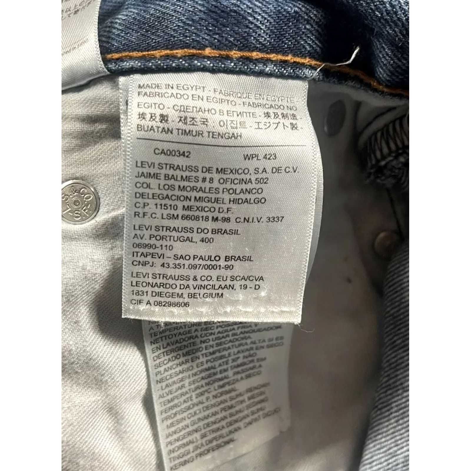 Levi's LEVI'S Jeans Men’s 33Wx30L Blue Strauss 505 Straight Long Denim 100% Cotton Jeans Mens Regular Size US 33 - 7 Thumbnail