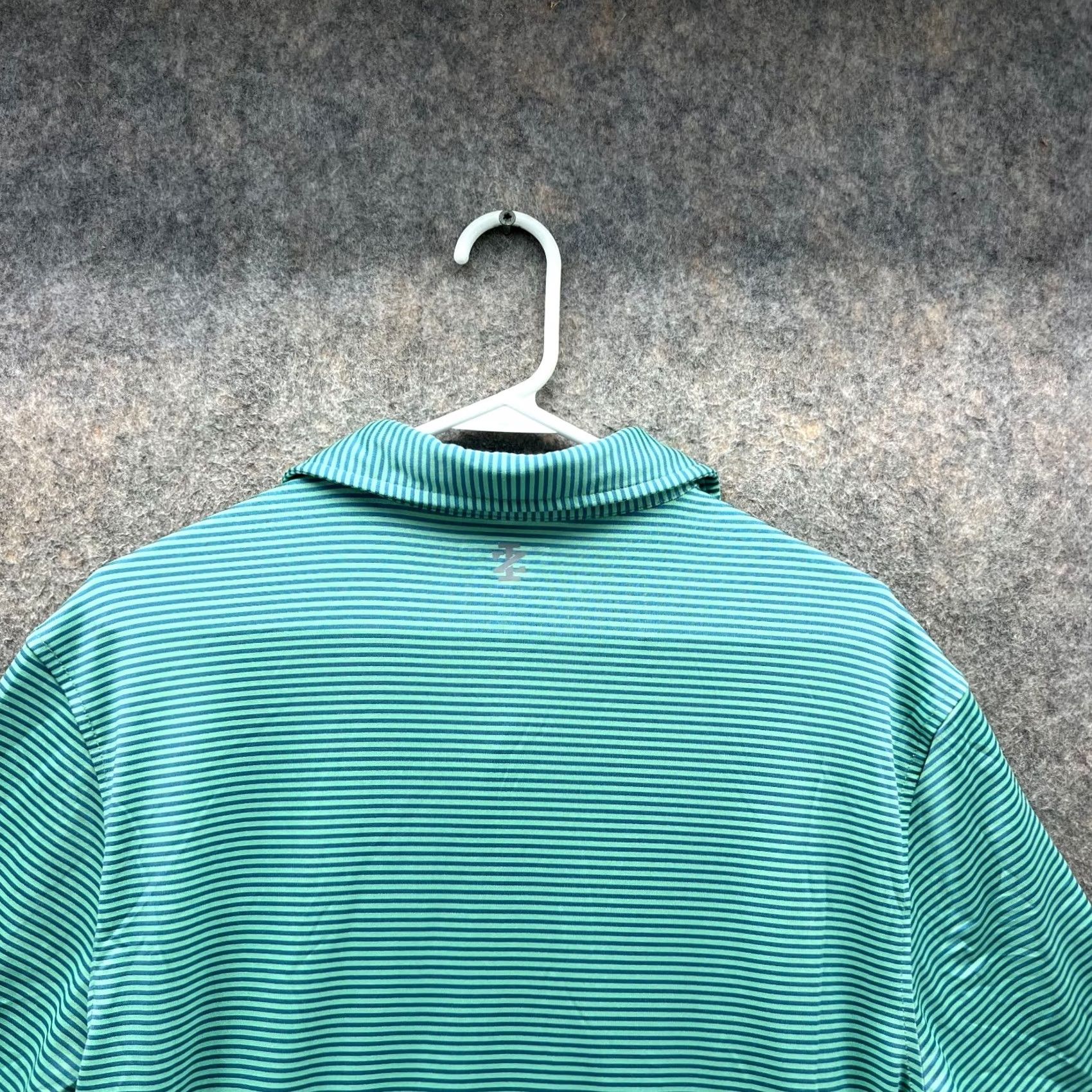 Izod Izod Polo Shirt Men Medium Teal Striped Polyester Golf Stretch Fit Shirt Size US M / EU 48-50 / 2 - 2 Thumbnail
