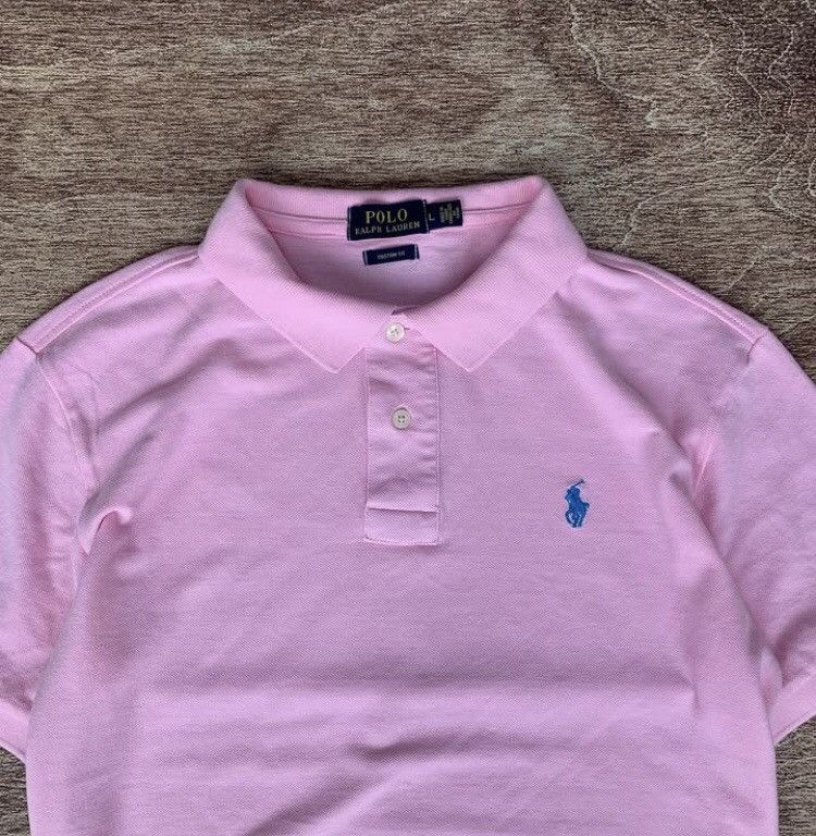 Polo Ralph Lauren × Ralph Lauren Vintage Polo Ralph Lauren Small Logo Soft Pink Polos Size US L / EU 52-54 / 3 - 2 Thumbnail