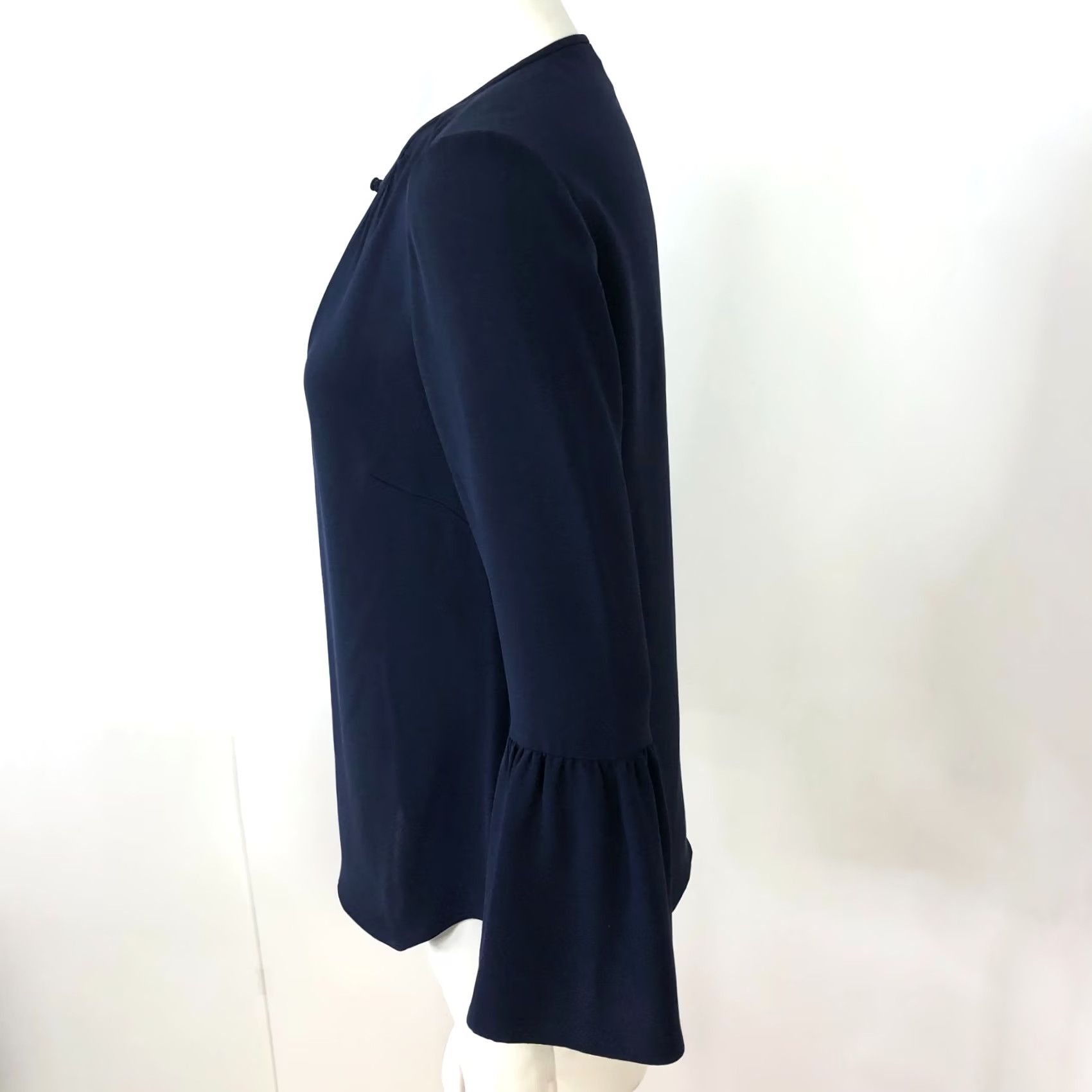 J. Jill J.Jill 4 100% Silk Womens Blouse Button Keyhole Bell Sleeve Blue MINT Pullover Regular Size 4 Dressy Casual Mens Womens Girls Boys Size S / US 4 / IT 40 - 2 Thumbnail