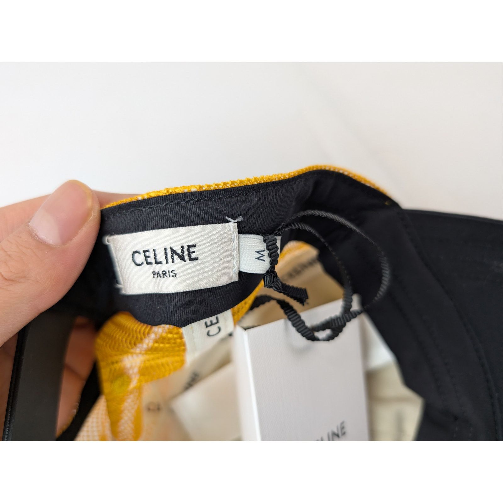 Celine o1rshd1 Size: M / mesh baseball Cap / Hat in Yellow/Beige Size ONE SIZE - 11 Thumbnail